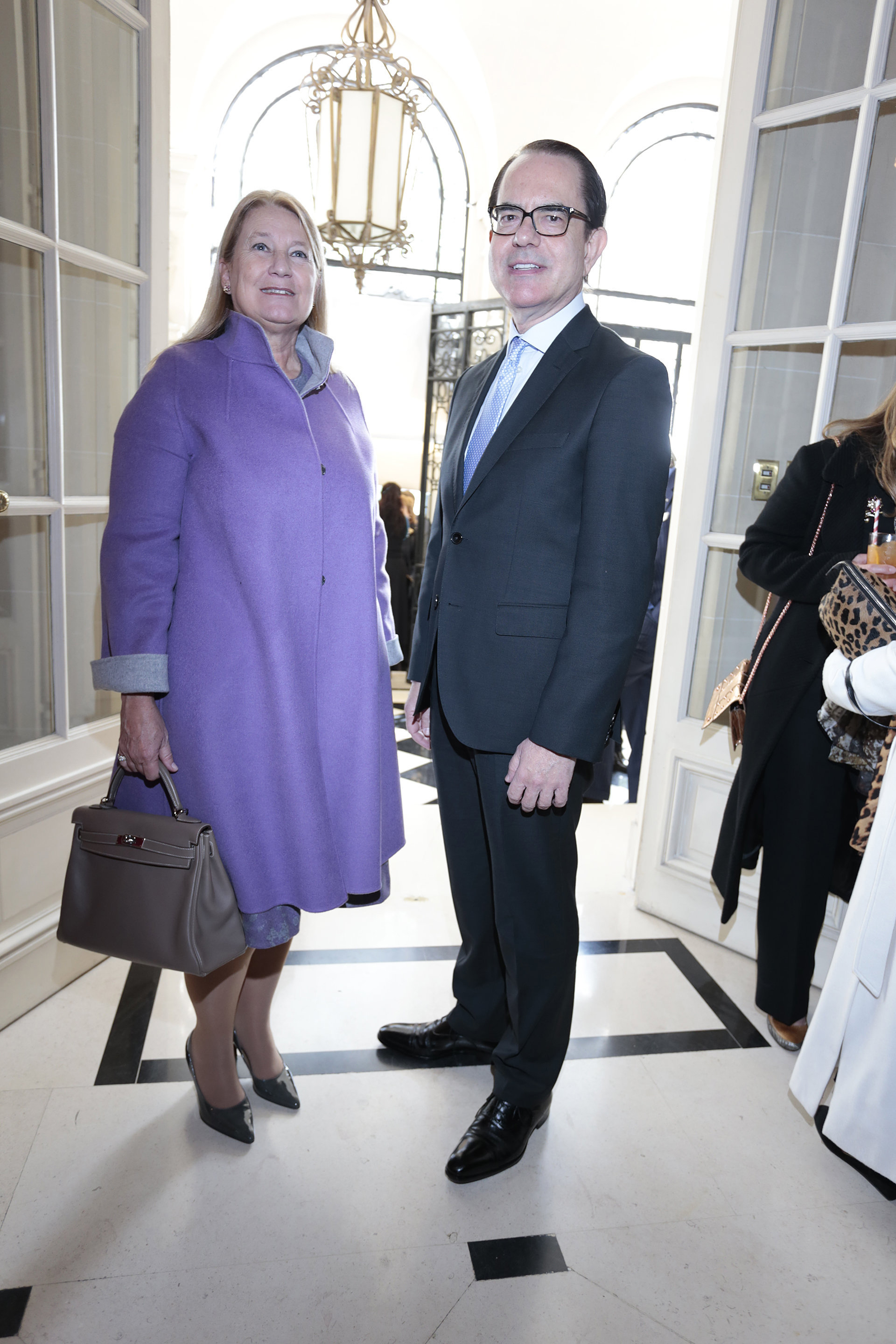 María Taquini de Blaquier y el embajador de Grecia en la Argentina, Dimitris Zevelakis