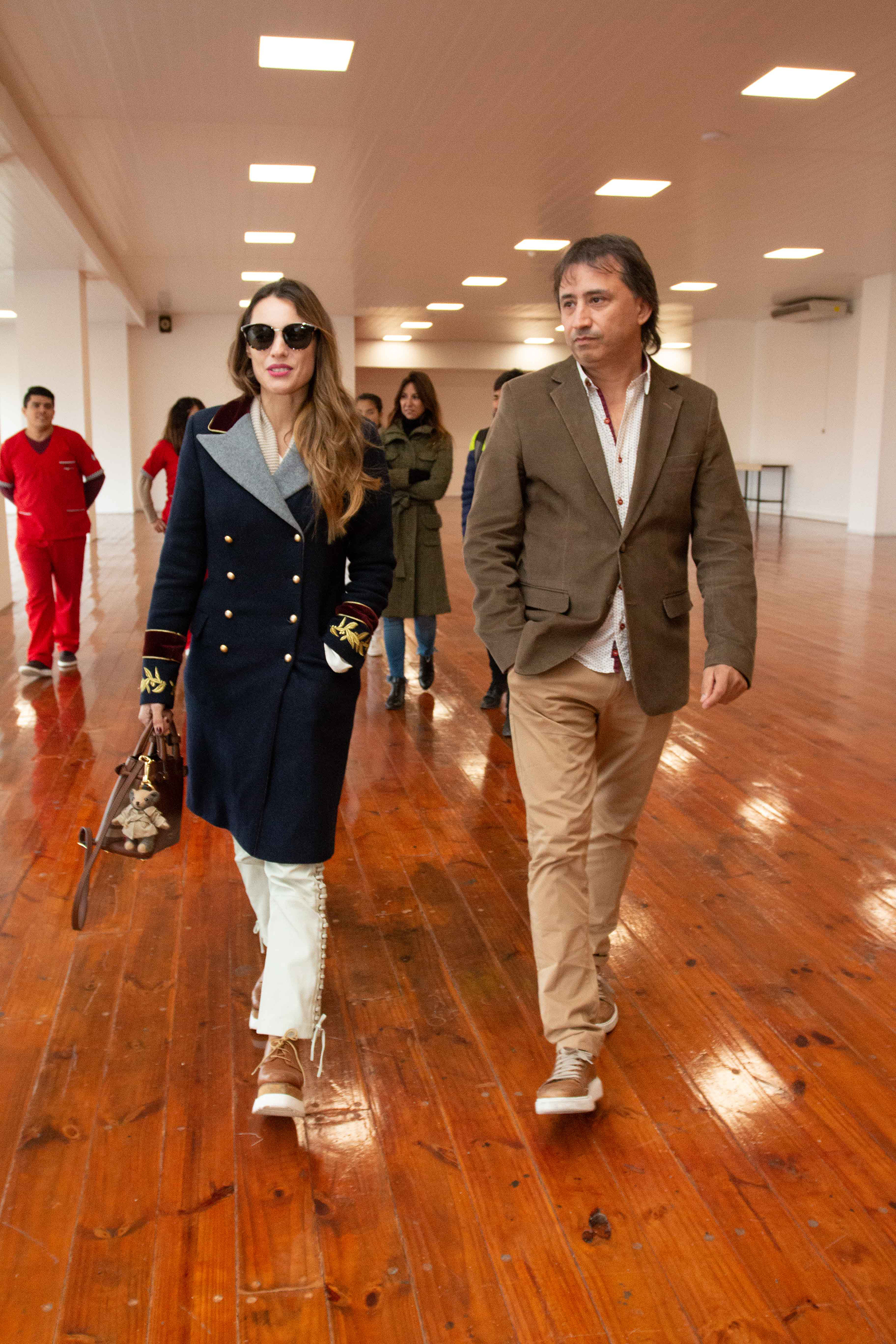 Pampita y Jalo Cano, director del Museo
