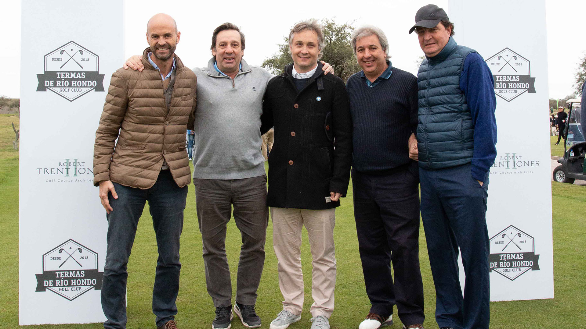 El ministro de Transporte, Guillermo Dietrich; el jefe de asesores de la Presidencia, José Torello; el secretario general de la Presidencia, Fernando De Andreis; Iván de Achaval y el secretario Legal y Técnico, Pablo Clusellas