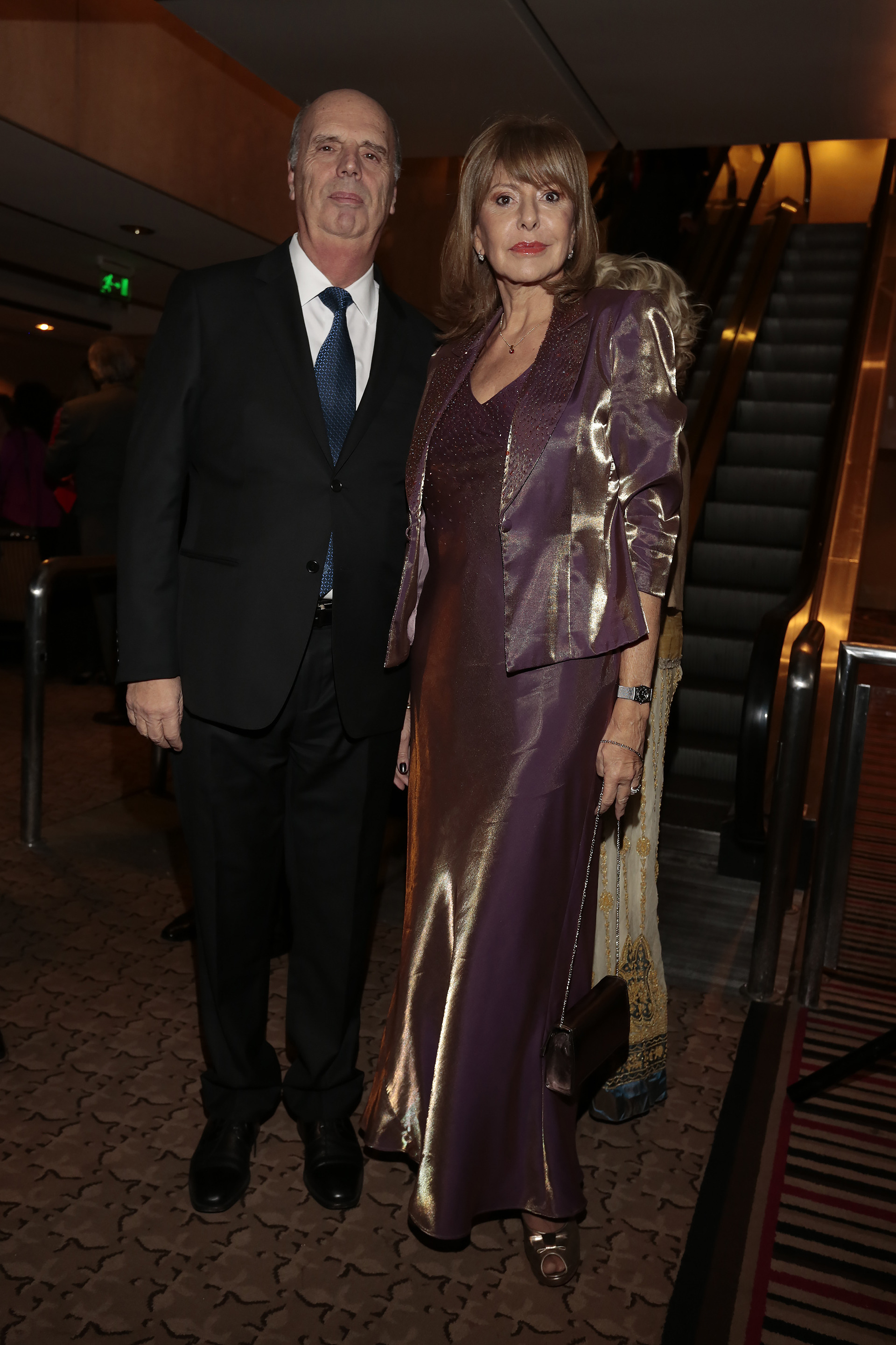 El vicepresidente 1ro de la Bolsa de Comercio de Buenos Aires, Héctor Orlando, y su mujer
