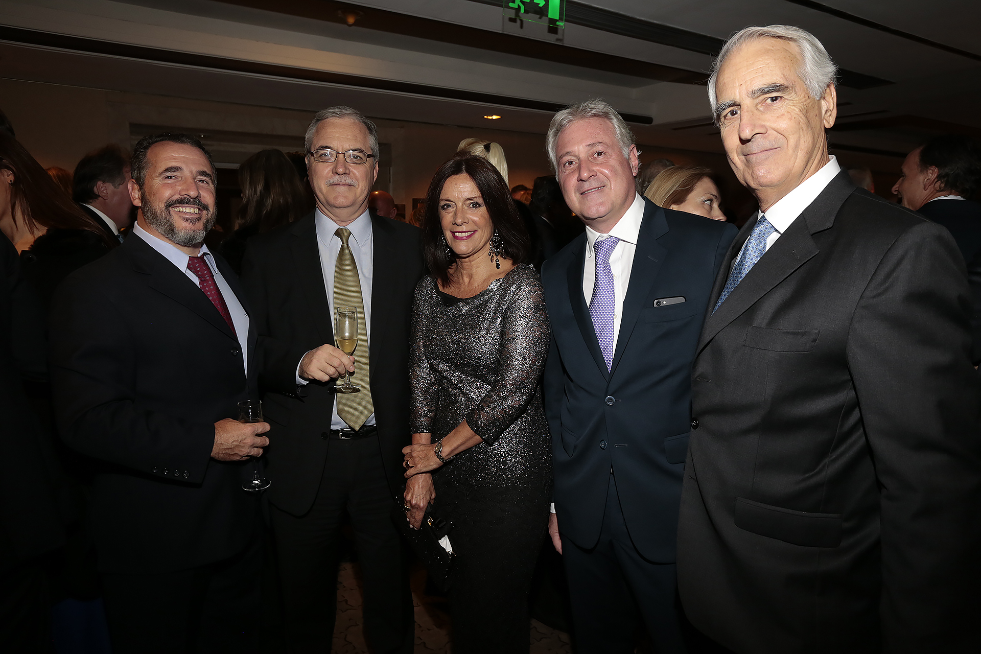 Ezequiel Barrenechea (Aeropuertos Argentina 2000); Ruben Rabanal (Ámbito Financiero); Carolina Barros (Corporación América); Matías Patanian (CEO de Aeropuertos Argentina 2000) y Raúl Guillermo Francos (Corp America Airports)