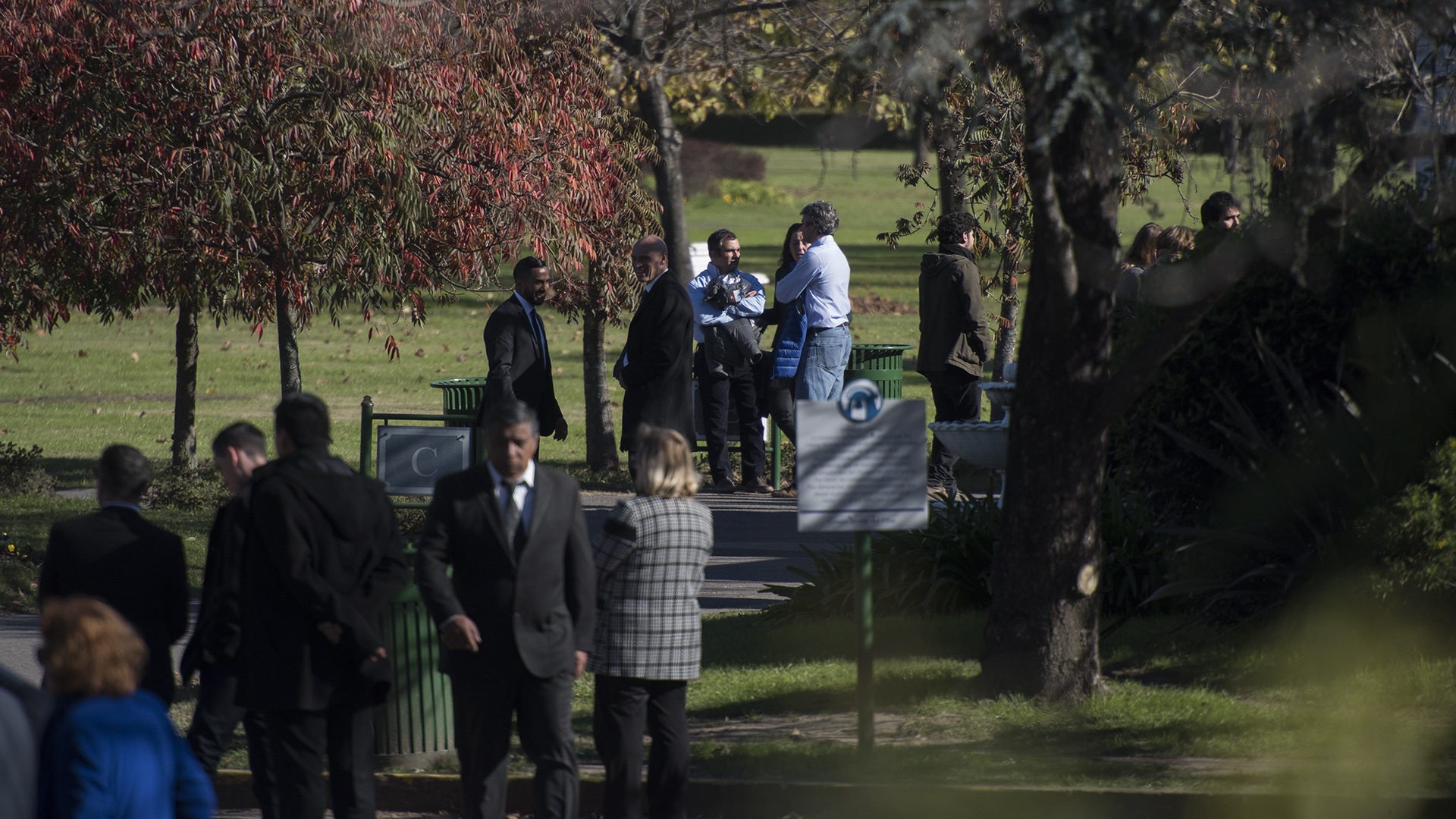 La Seguridad en el Parque Memorial estuvo a cargo de efectivos del Grupo Halcón y miembros de la seguridad de la Casa real de los Países Bajos