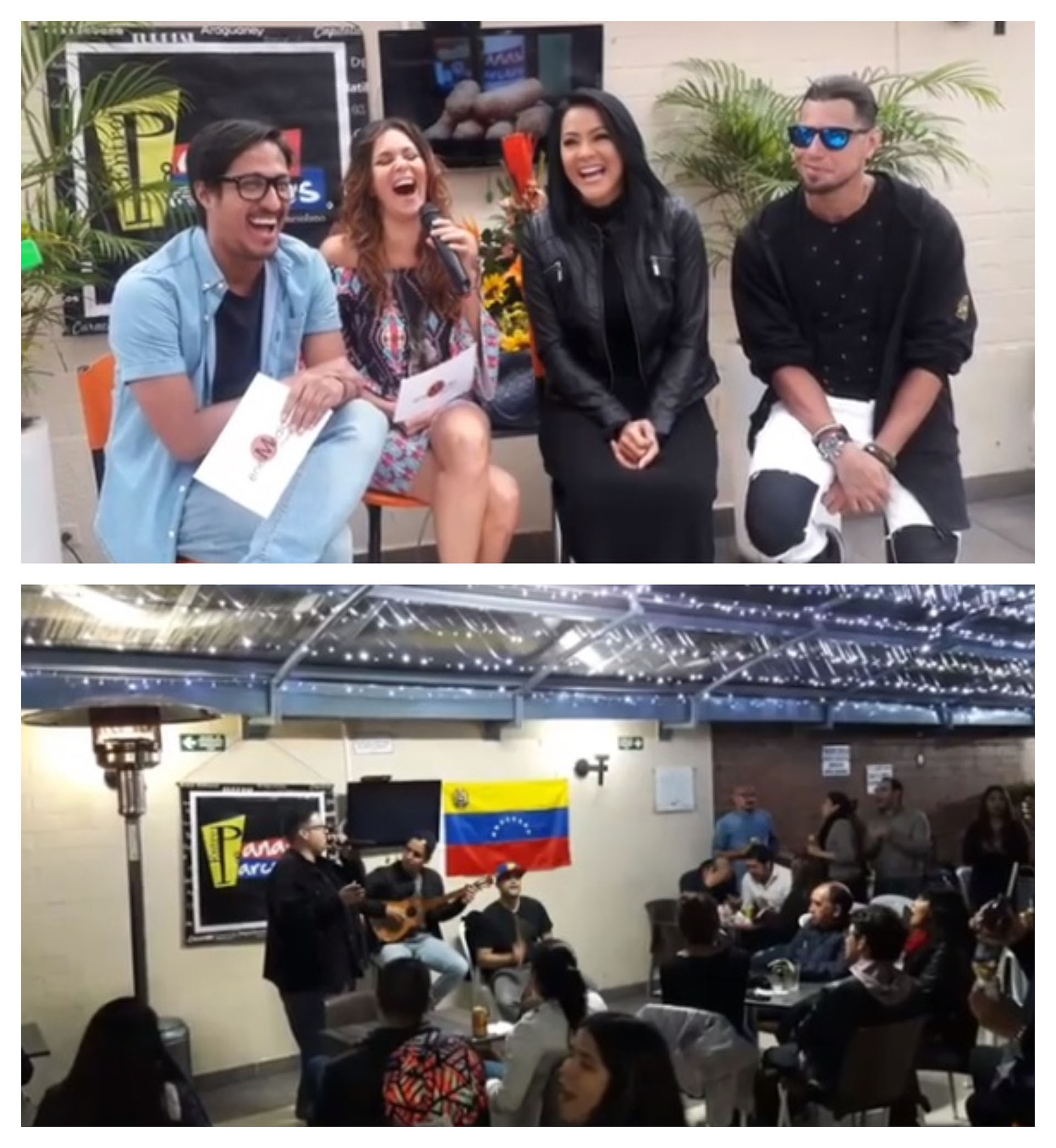 Presentaciones de artistas venezolanos en el restaurante ‘Entre panas y parceros’, donde se reúne la comunidad de Cedritos cada dos semanas.