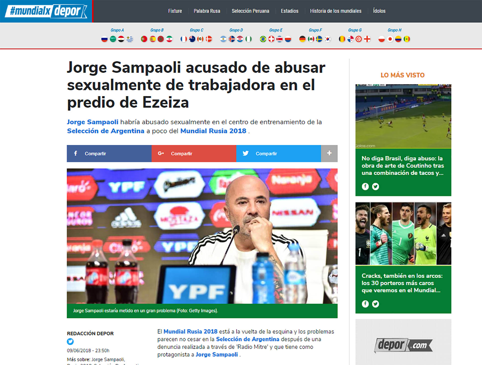 Sampaoli Capturas acusacion