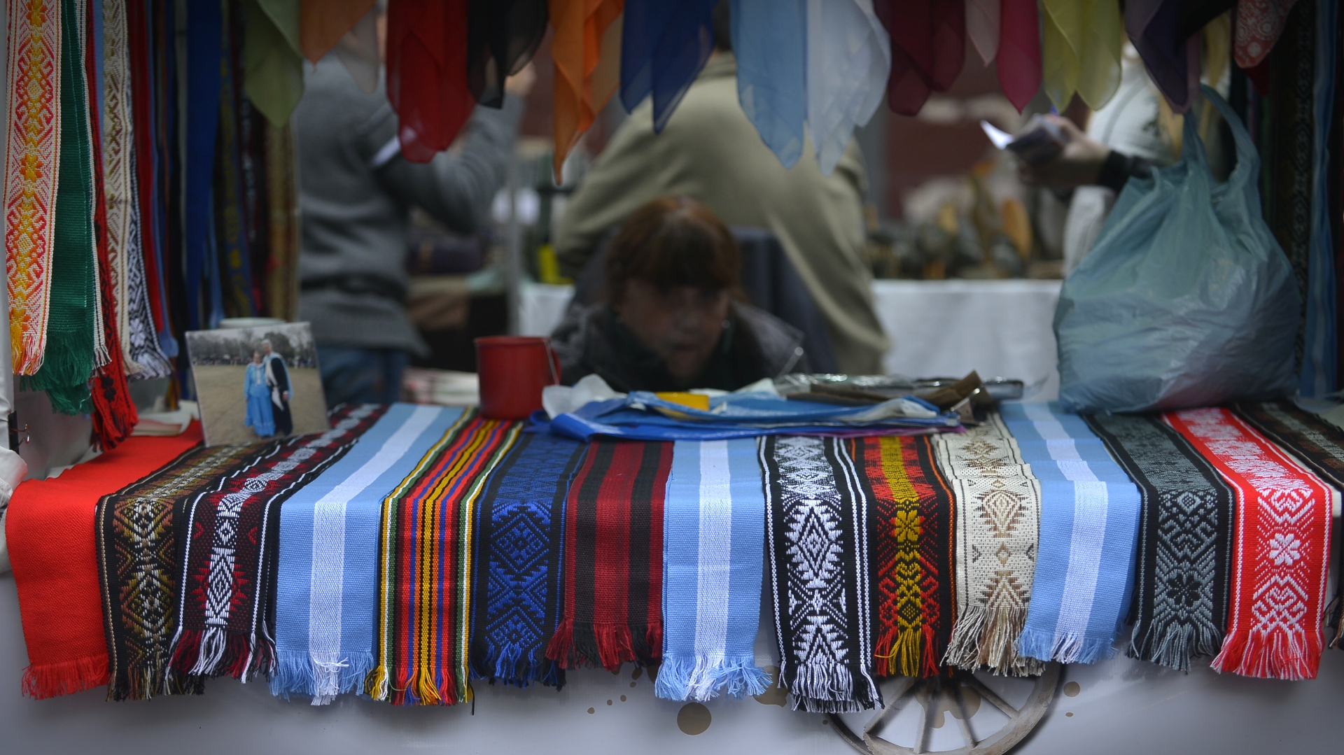 Fajas gauchas con diferentes diseños, un de los productos tradicionales promocionados