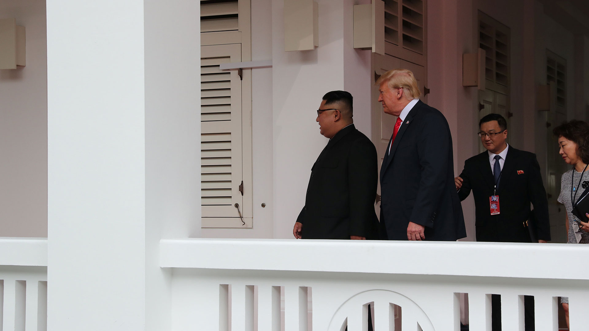 Los dos mandatarios previo a su encuentro cara a cara. (Reuters)