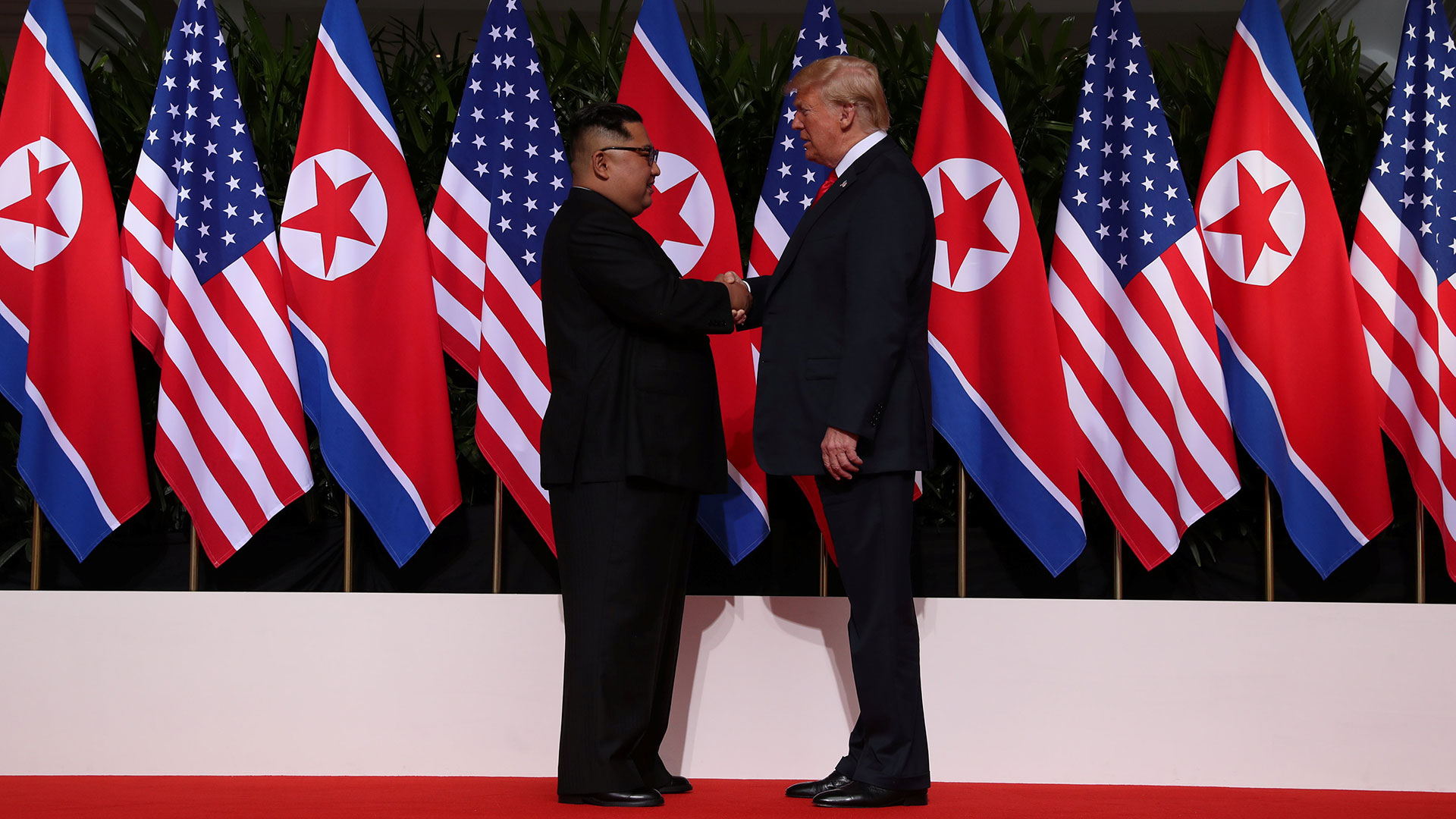Kim Jong-un y Donald Trump, frente a frente. (Reuters)