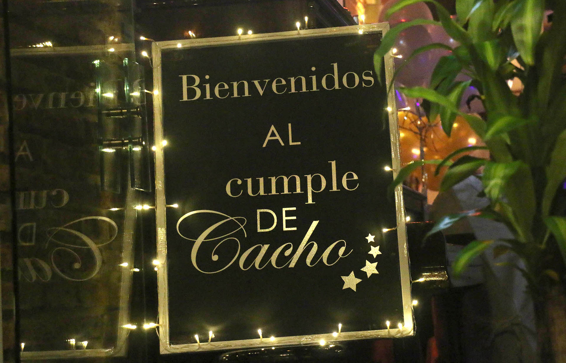 Todo el local estaba decorado para agasajar al cumpleañero