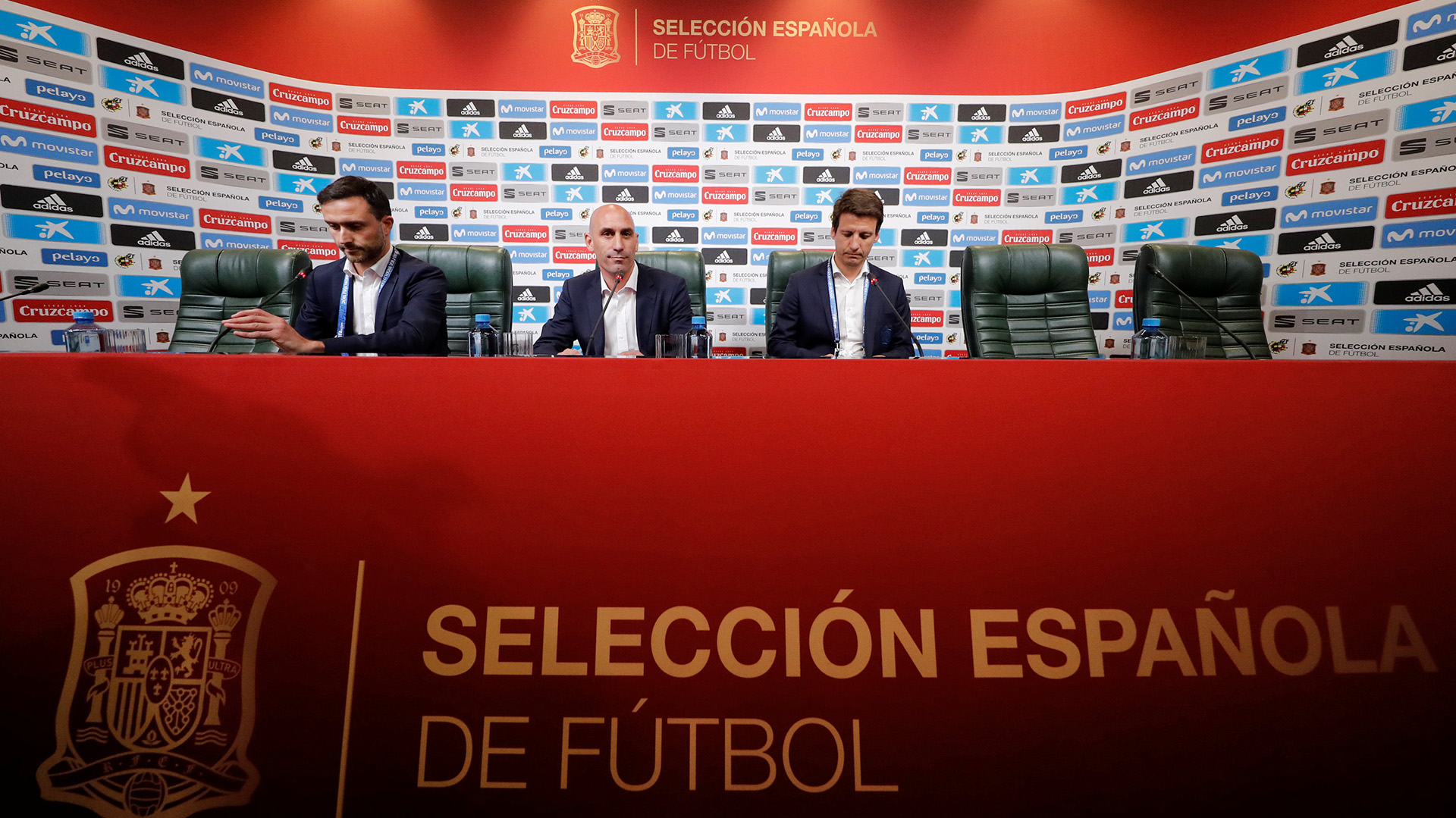 El anuncio de la destitución de Lopetegui se hizo en la sala de prensa del Krasnodar Stadium (Reuters)