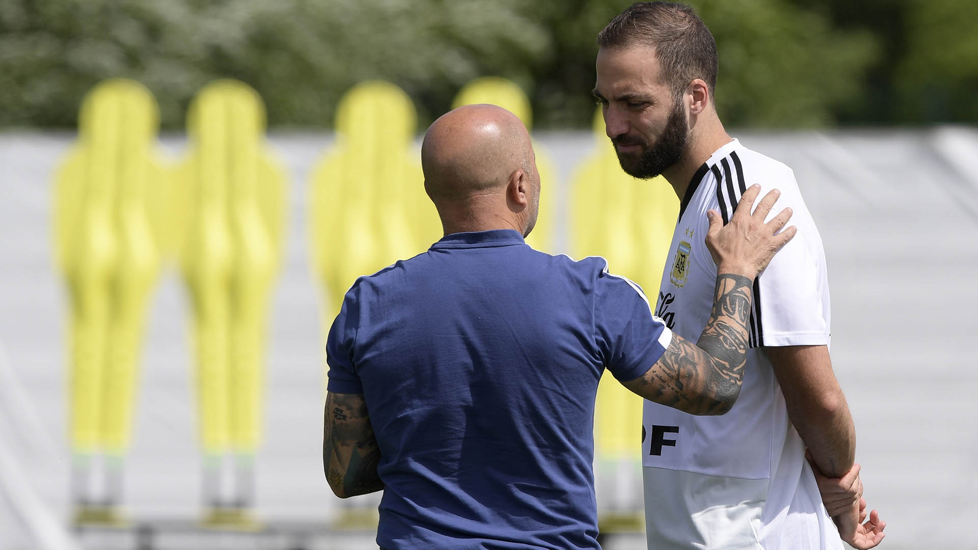 “Son cosas que van pasando, altercados que vas teniendo”, declaró sobre la relación con Sampaoli (Foto: AFP)