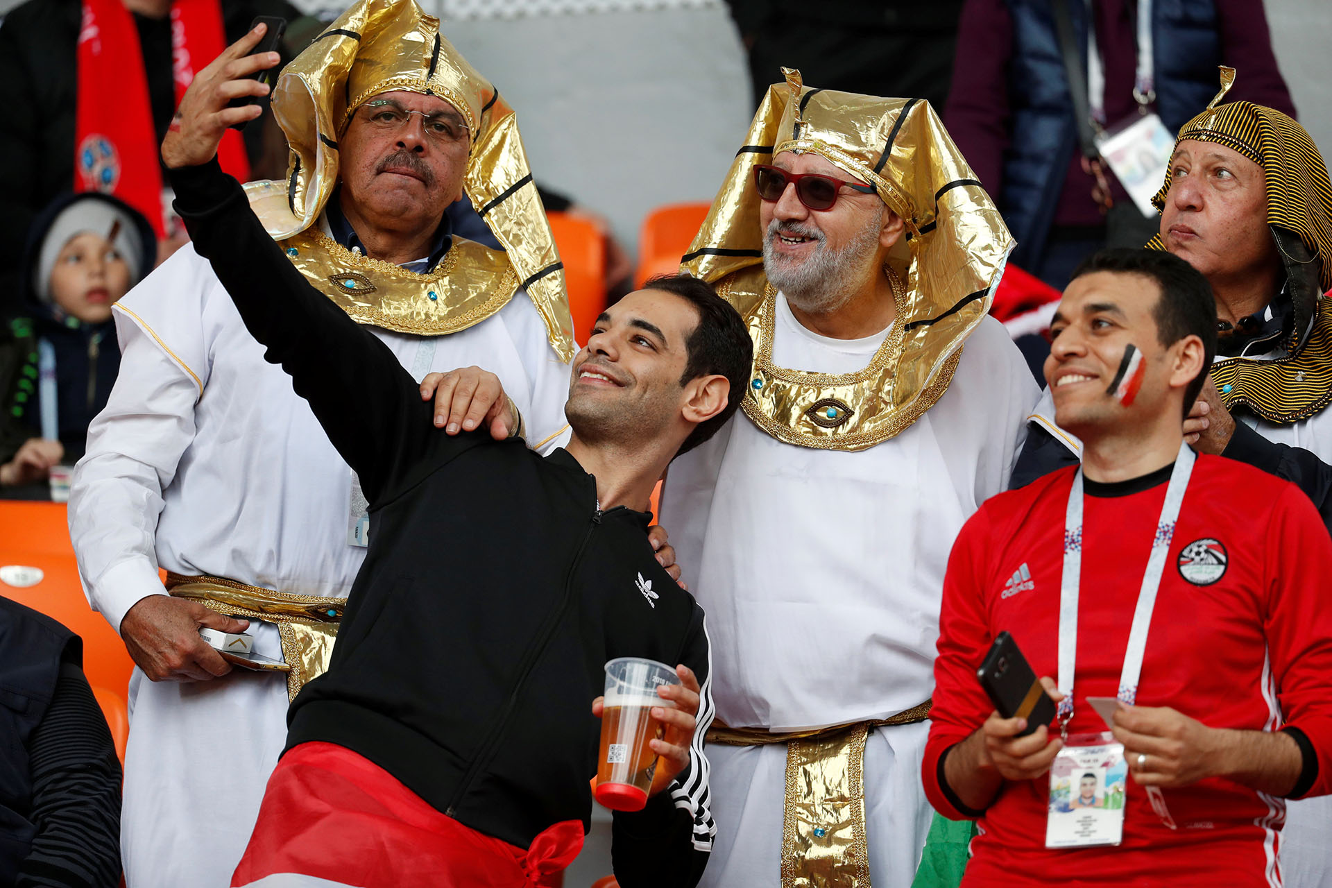 Los fanáticos de Egipto se divirtieron en la previa del partido