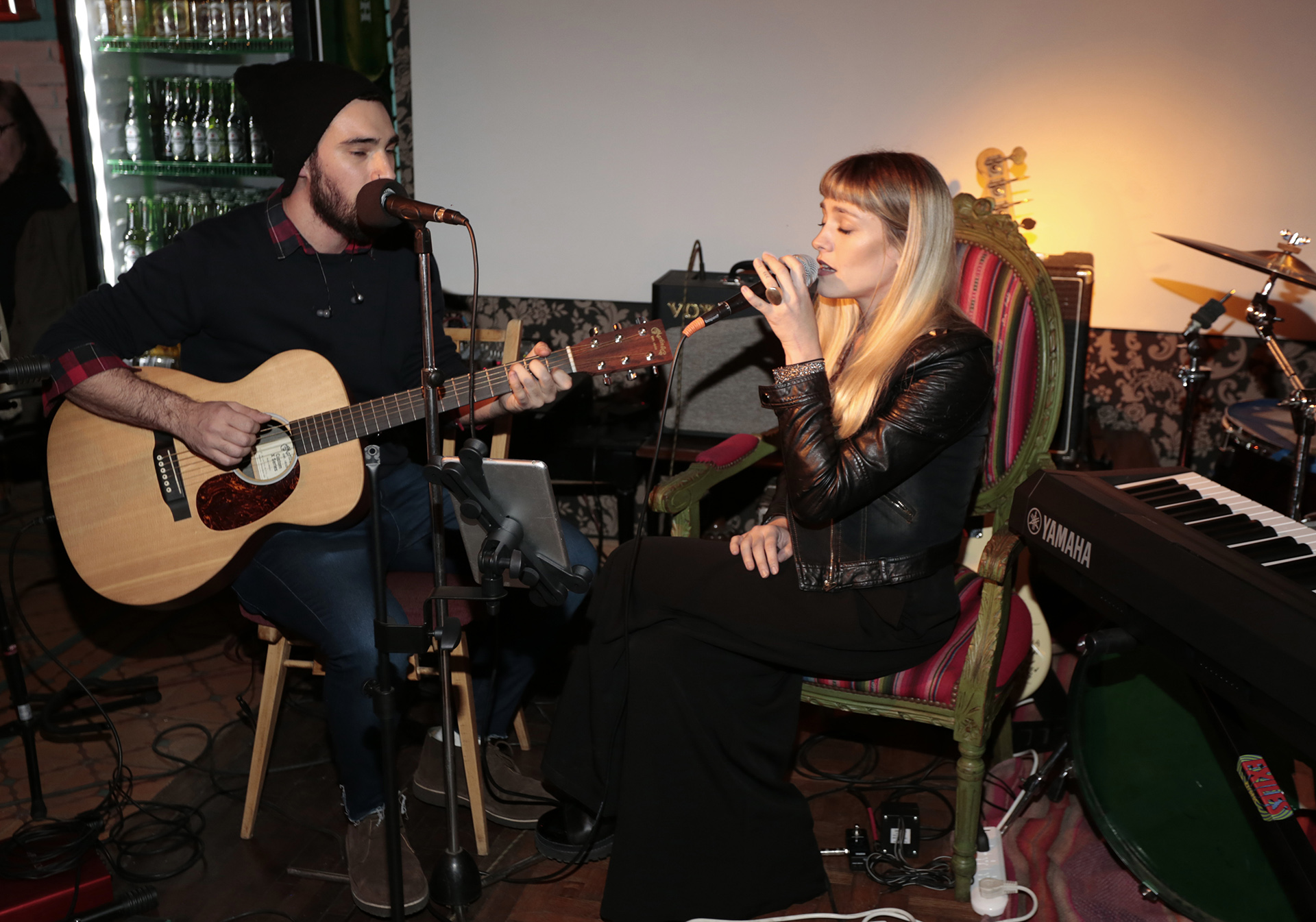 Rocío Igarzabal también cantó durante el evento