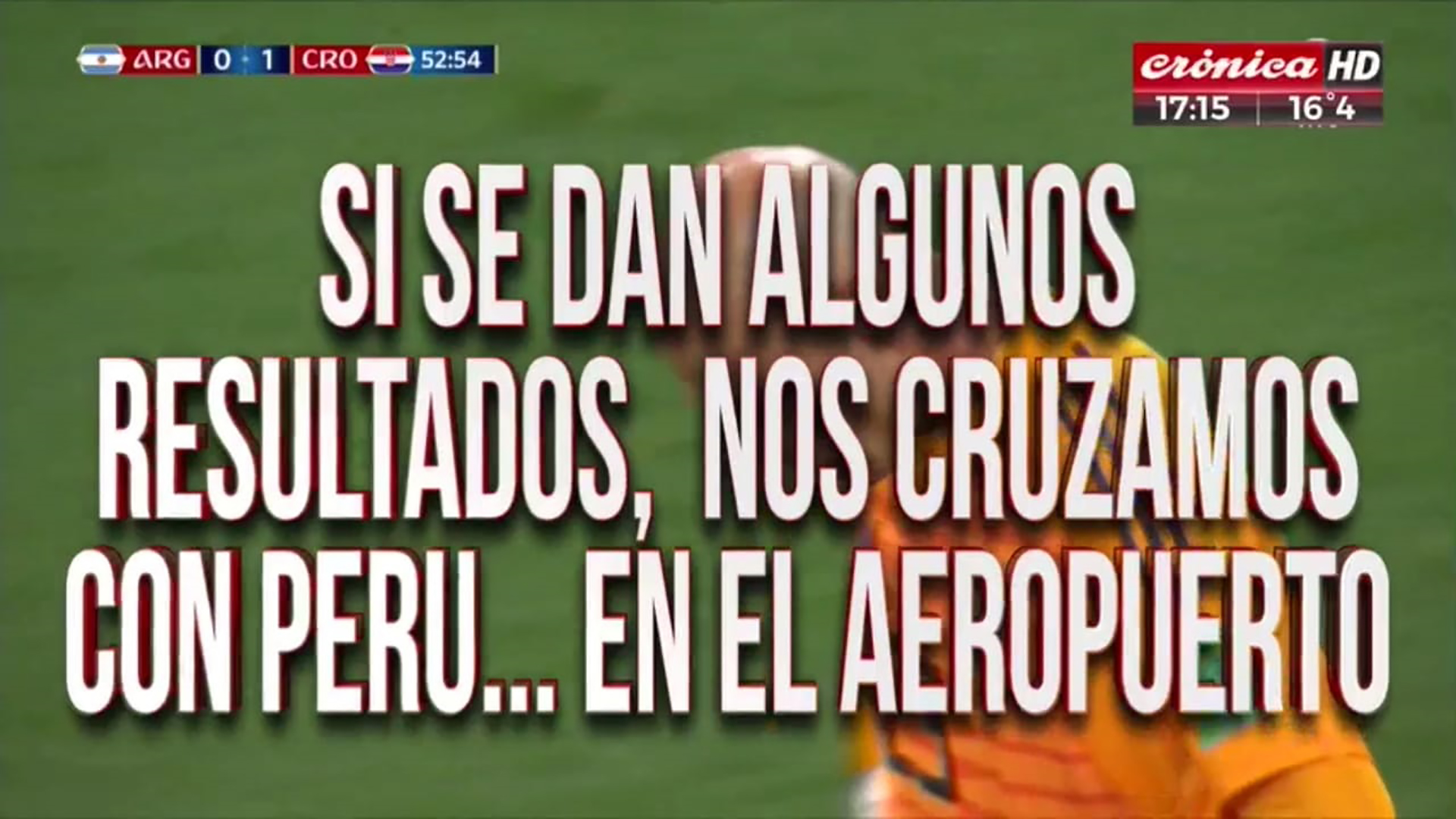 Placa de Crónica HD tras la derrota de la Selección Nacional ante Croacia en el Mundial de Rusia 2018