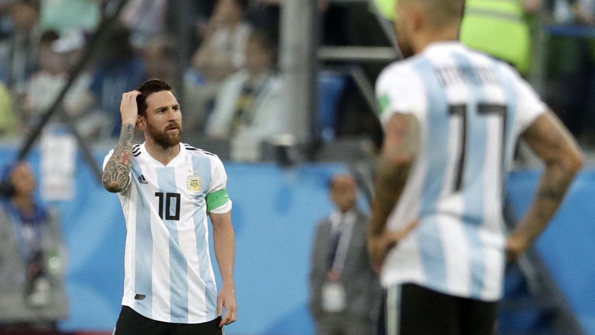 El tiempo se agotaba y los jugadores argentinos no podían conseguir la victoria