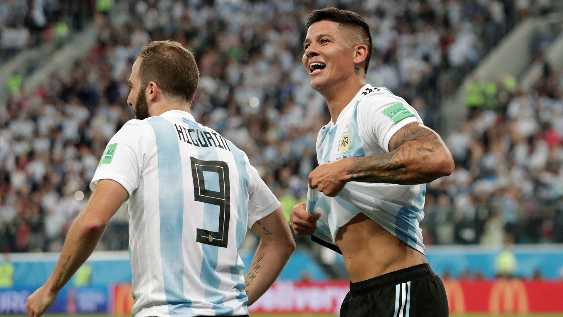 Este fue el segundo gol de Rojo en una Copa del Mundo, el anterior había sido en 2014 también ante Nigeria