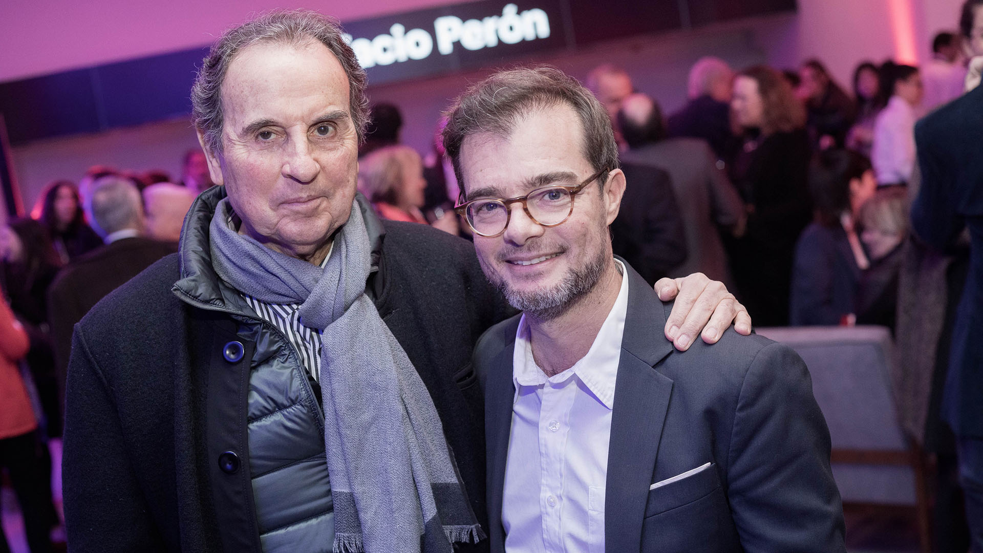Aldo Sessa junto a Enrique Avogadro, ministro de Cultura porteño