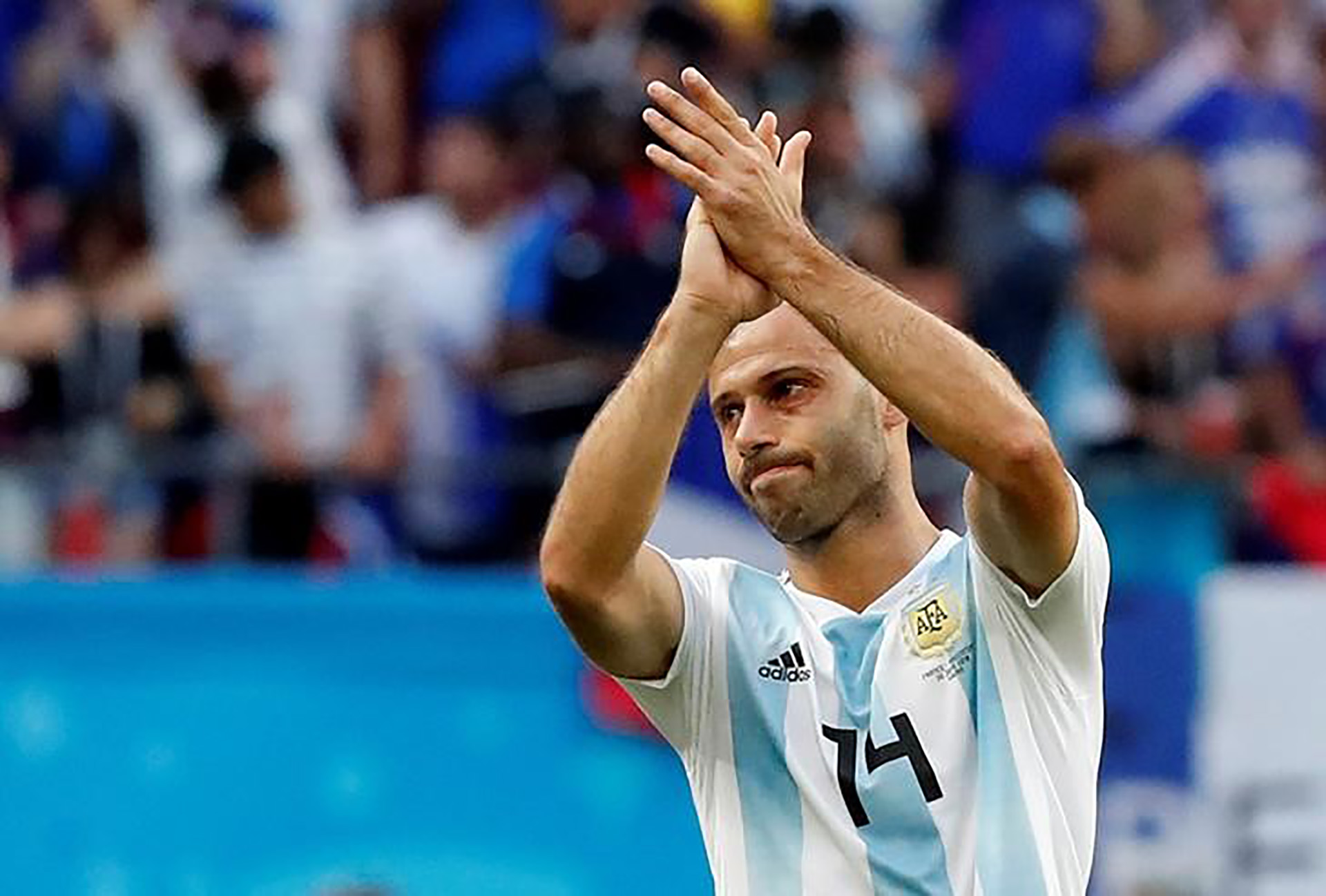 Argentino Javier Mascherano, en el Mundial de Rusia 2018 (REUTERS/Carlos Garcia Rawlins)