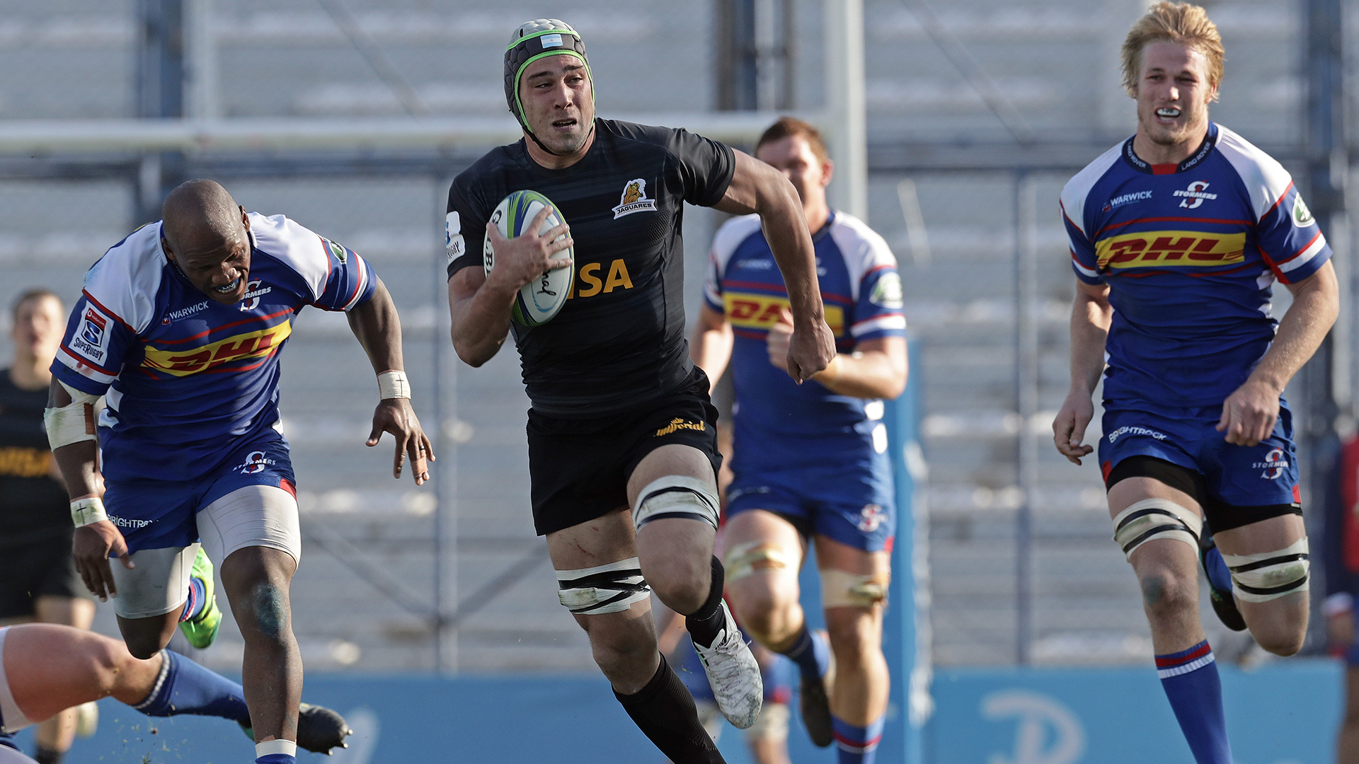 Jaguares irá por su primer tirunfo de visitante ante Stormers (AFP PHOTO)