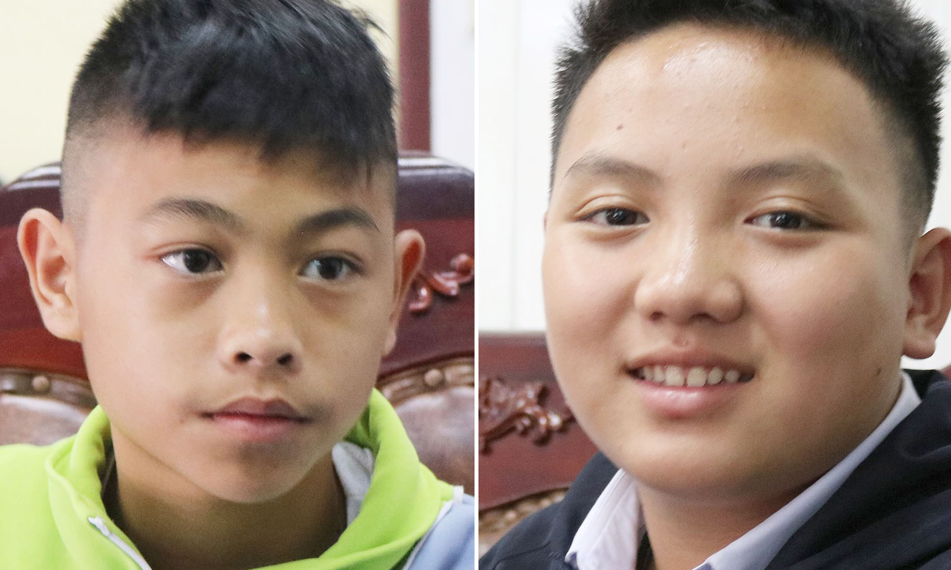 Songpol Kanthawong y Thaweechai Nameng son parte del equipo de fútbol de niños tailandés, pero ese día no fueron por casualidad a la cueva (Gentileza diario The Guardian)