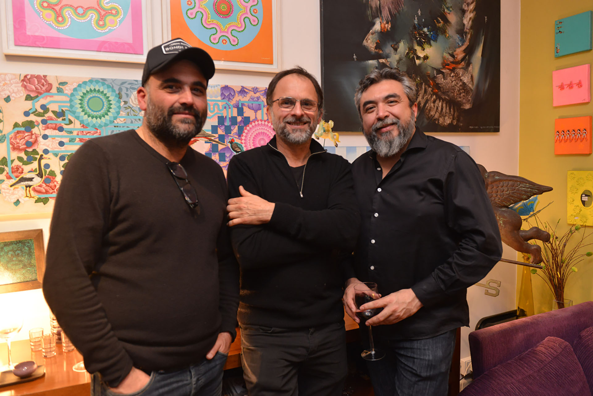 David Sisso, Alejandro Guyot y Cristian Alarcón