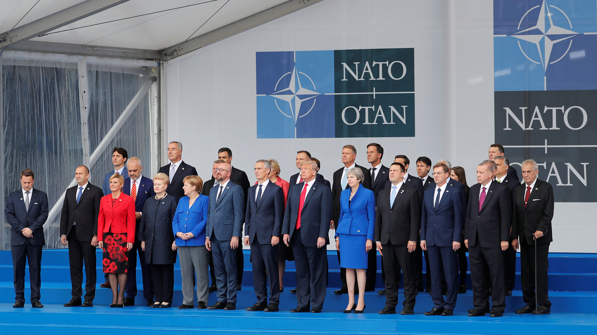 Líderes de la OTAN durante la última cumbre de 2018 (Reuters)
