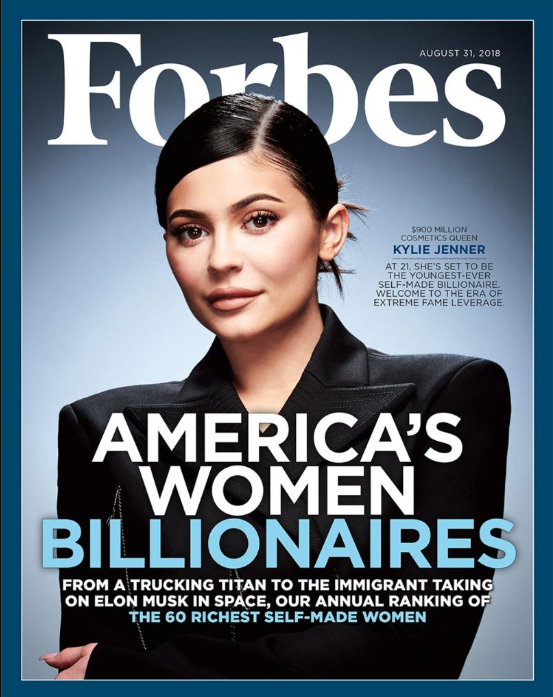 Forbes nombró a Kylie Jenner la multimillonaria más rica de la historia hecha por sí misma (Forbes)