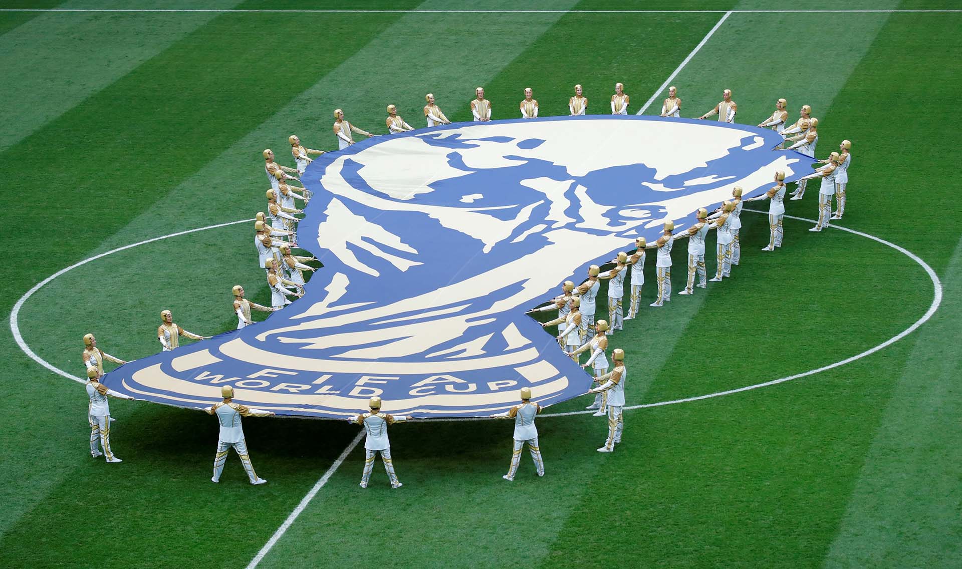 La ceremonia de clausura en el estadio Luzhniki