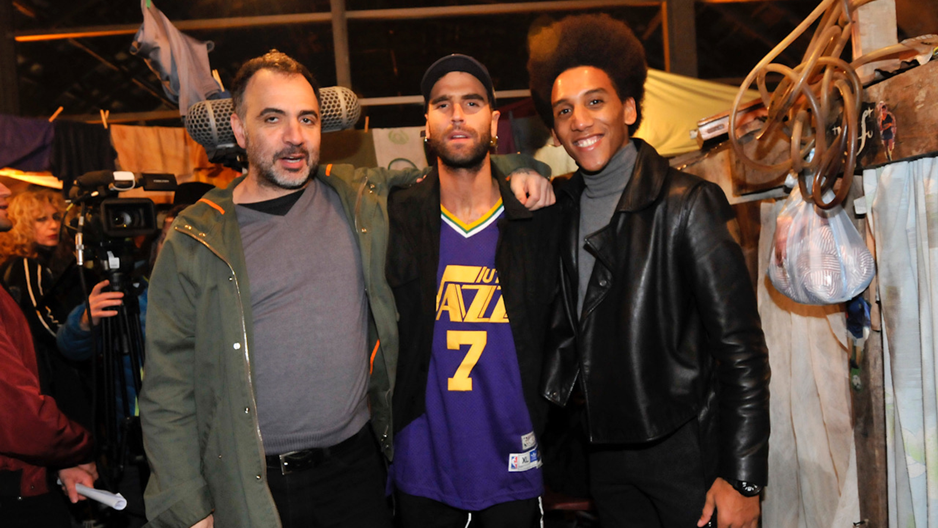 Alejandro Ciancio (uno de los directores de la ficción), Nicolás Furtado y Emanuel García