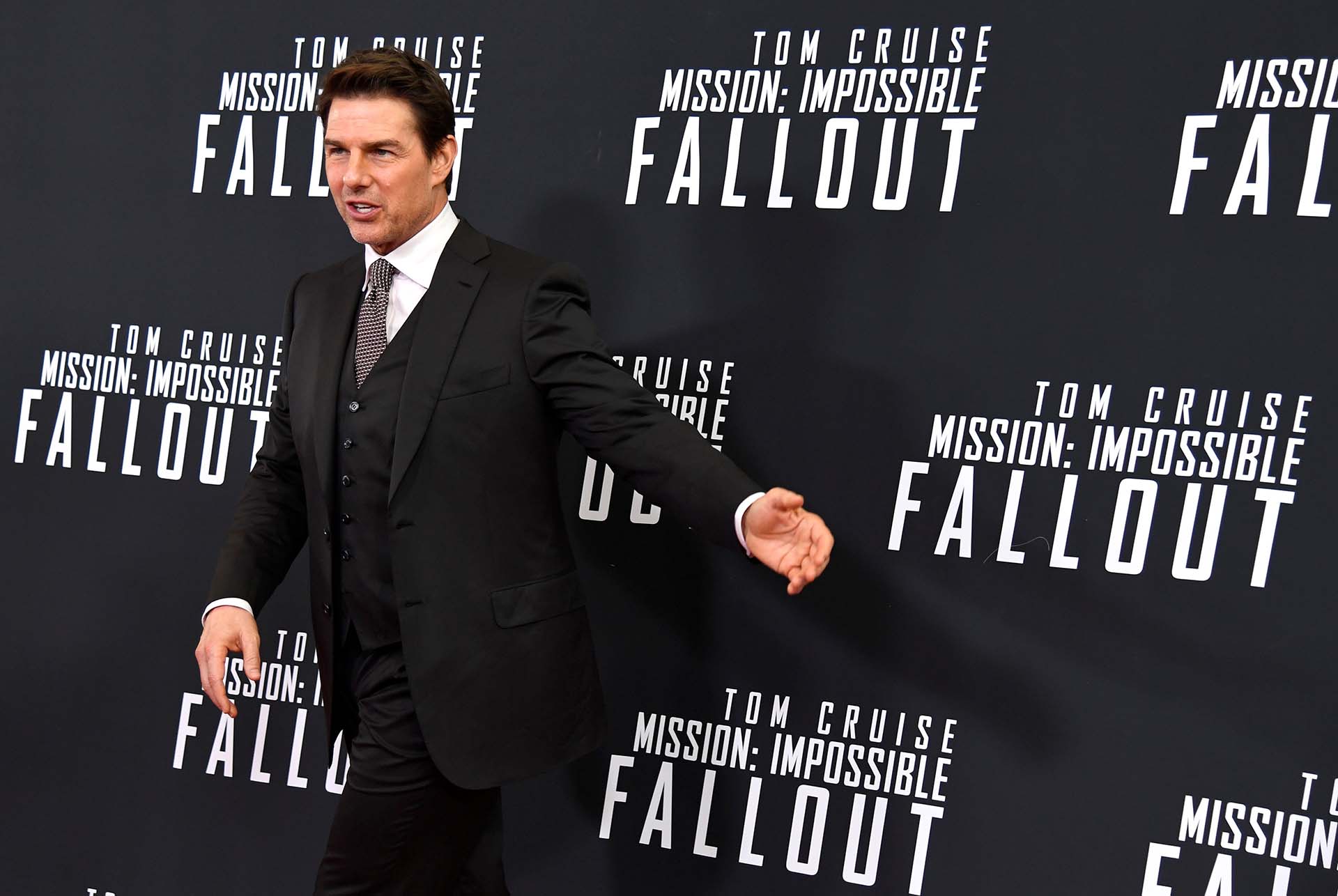 Tom Cruise a su llegada a la premiere de “Mission:Impossible-Fallout”, que se llevó a cabo en el museo Smithsonian’s National Air and Space, en Washington