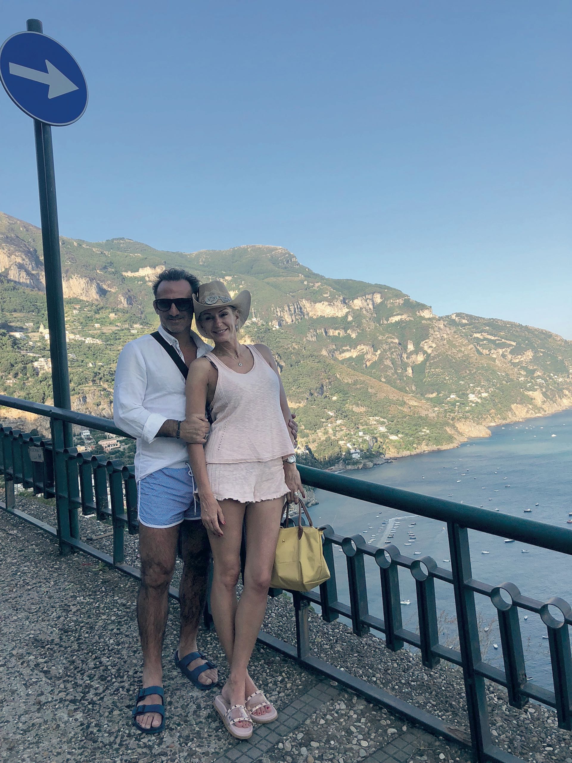 Yanina y Diego Latorre en Amalfi, Italia