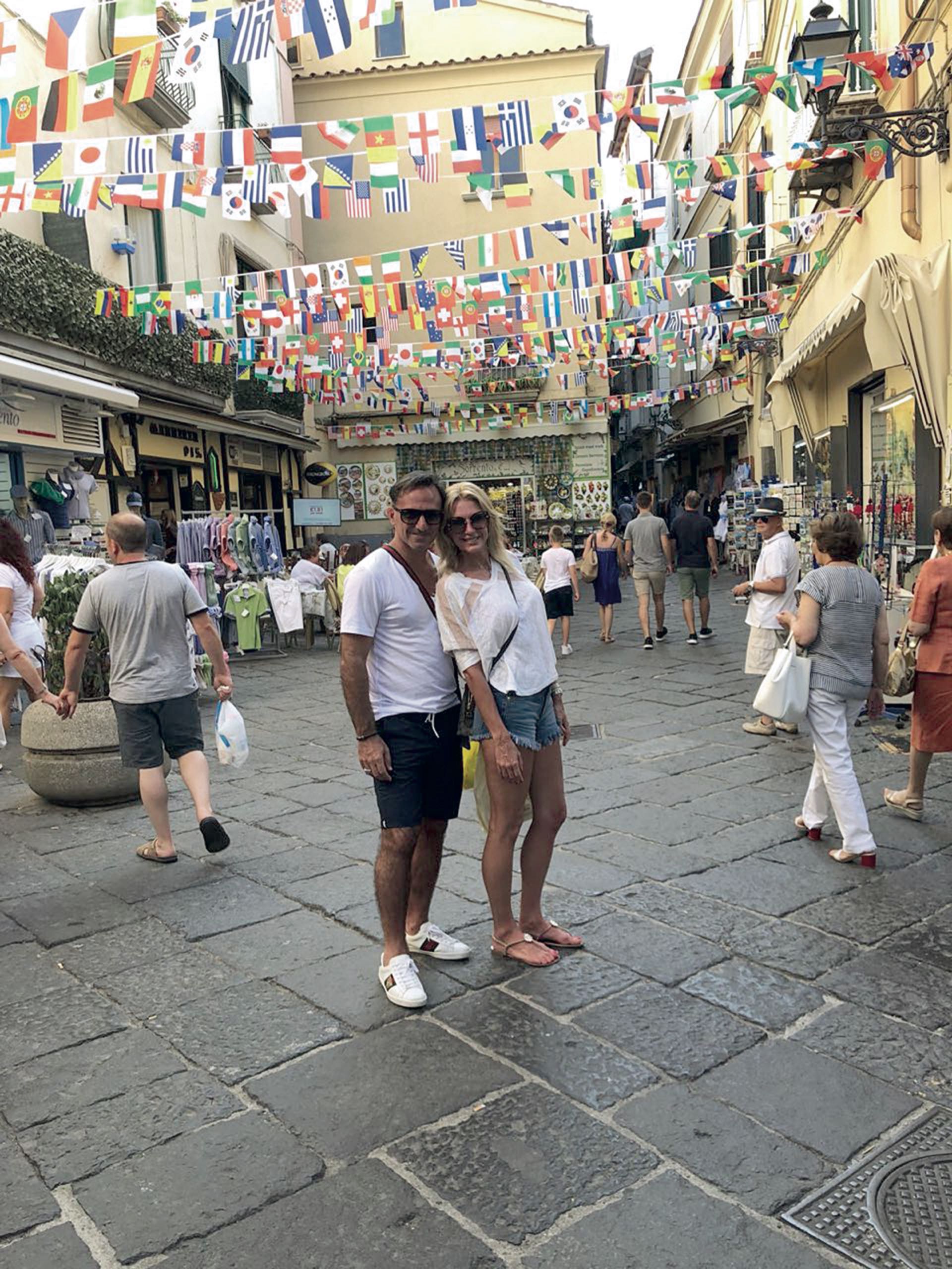 Yanina y Diego Latorre en Sorrento, Italia
