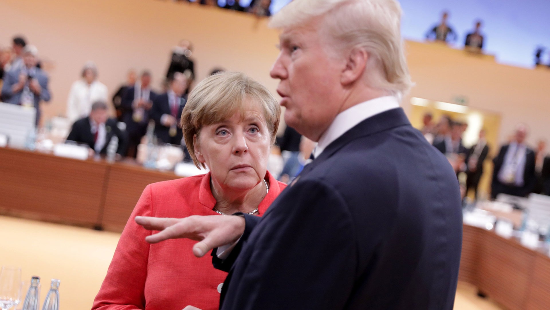 Donald Trump y Angela Merkel. (REUTERS/Kay Nietfeld,Pool)