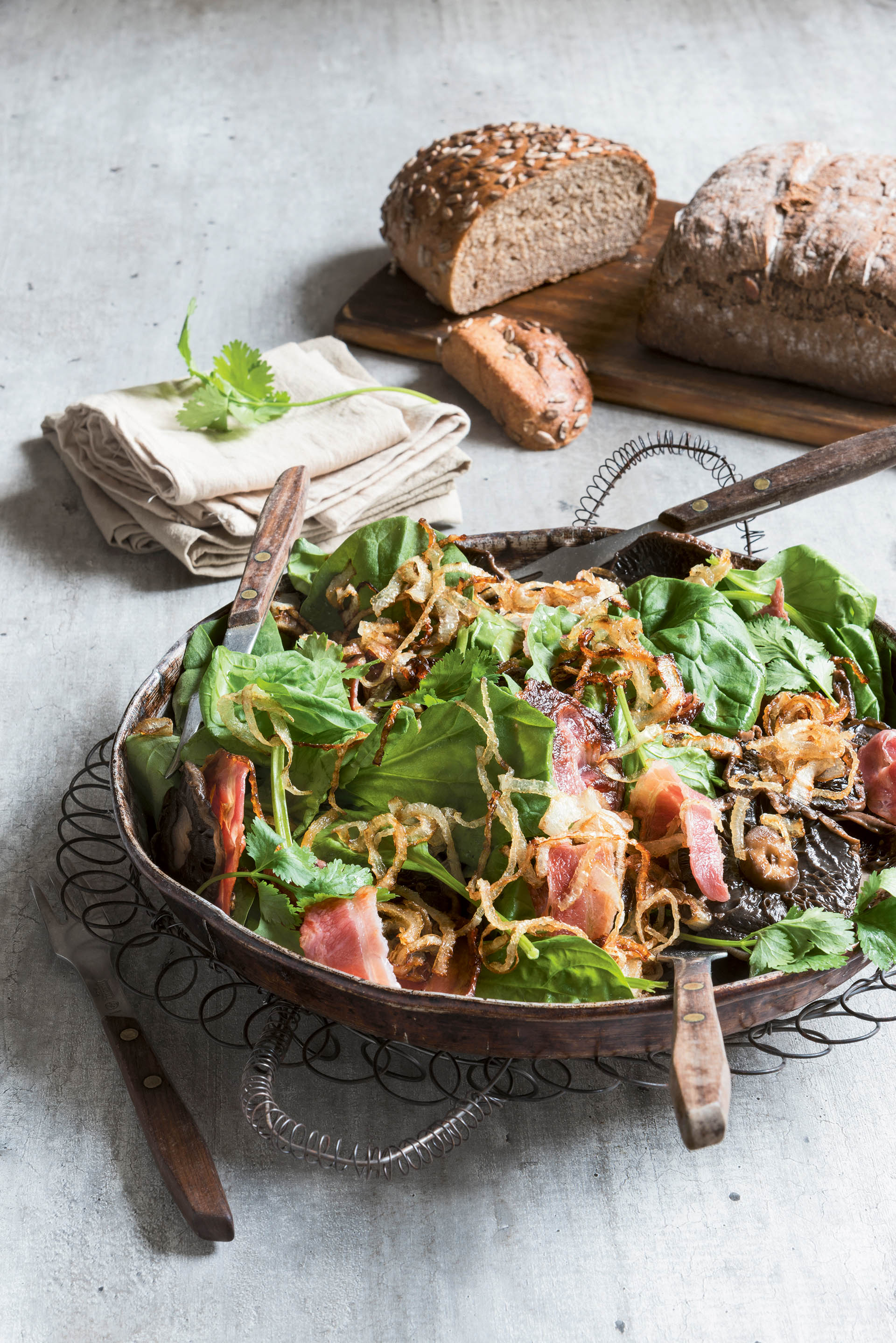 Portobellos, un ingreidente también utilizado para elaborar muchas veces hamburguesas vegetarianas (FOTOS: Ángela Copello)