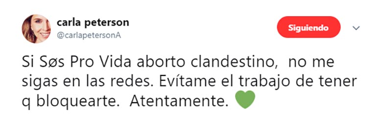 Tuit de Carla Peterson