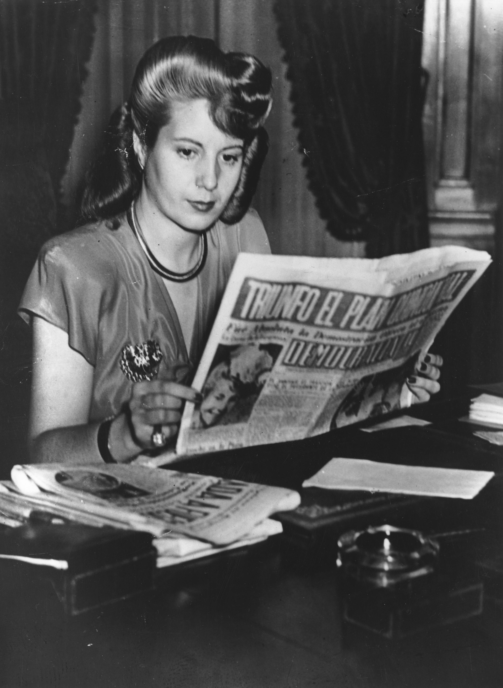 Eva Perón, en abril 1947 (Photo by Keystone/Getty Images)