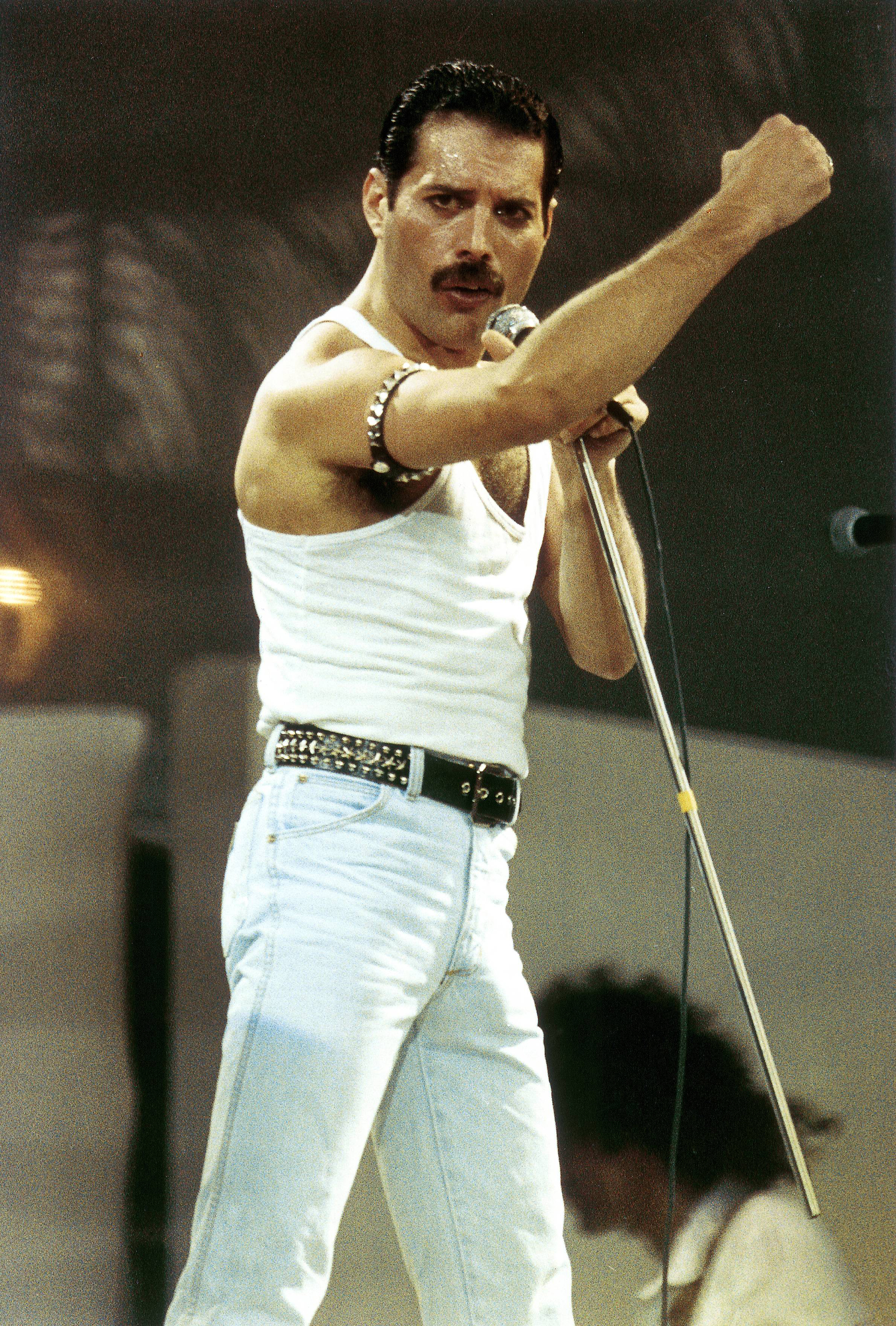 Mercury en el estadio Wembley (Photo by Peter Still/Redferns)