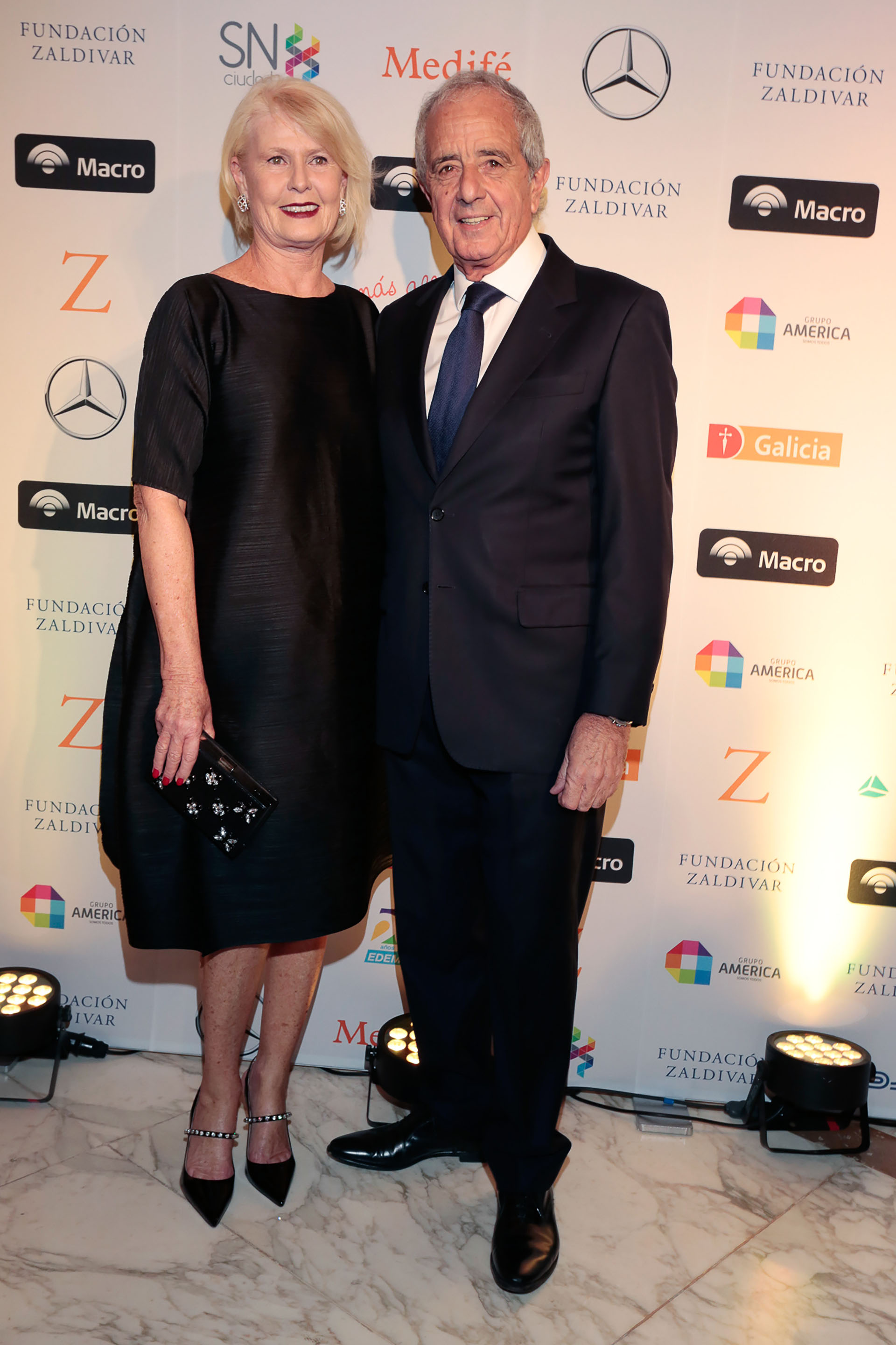 El presidente de River Plate, Rodolfo D’Onofrio, y su mujer Estela