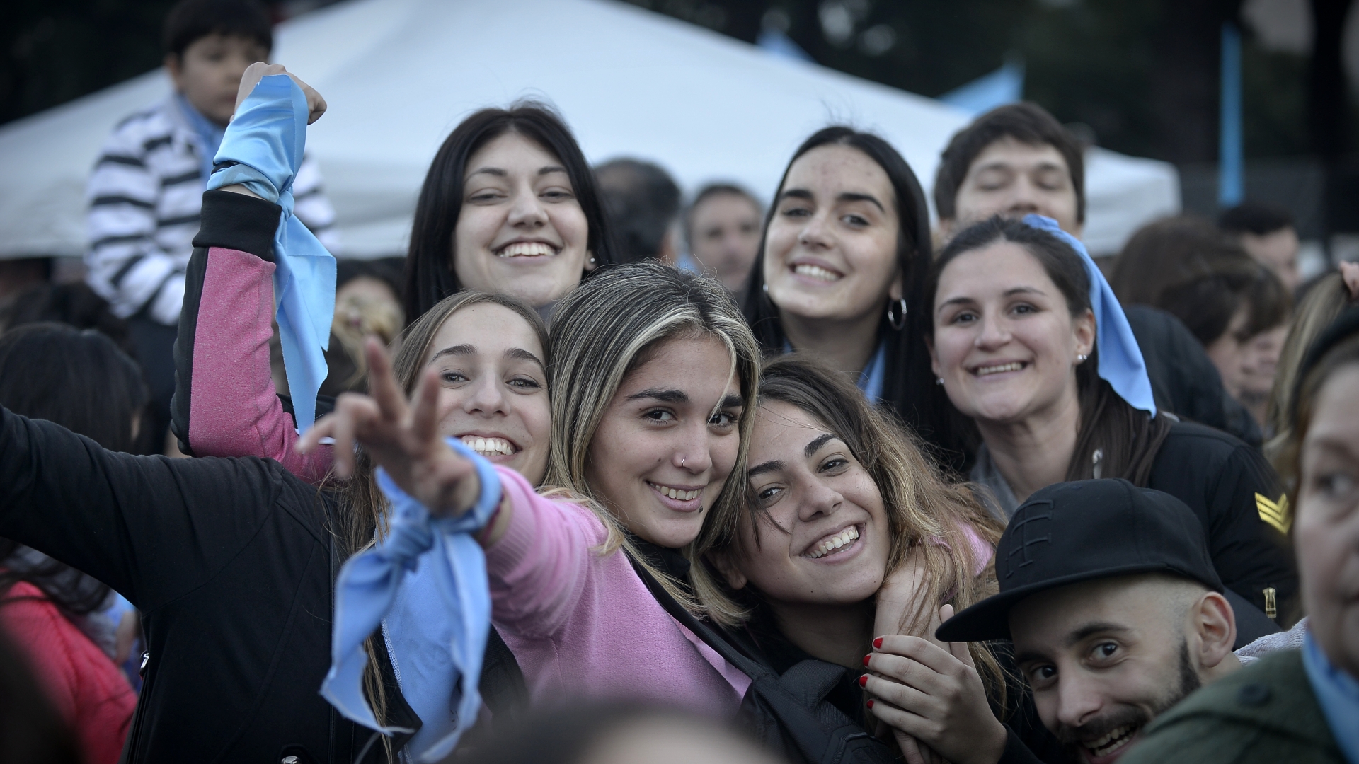 Manifestación en el centro porteño bajo la consigna “Salvemos las dos vidas” (Gustavo Gavotti)