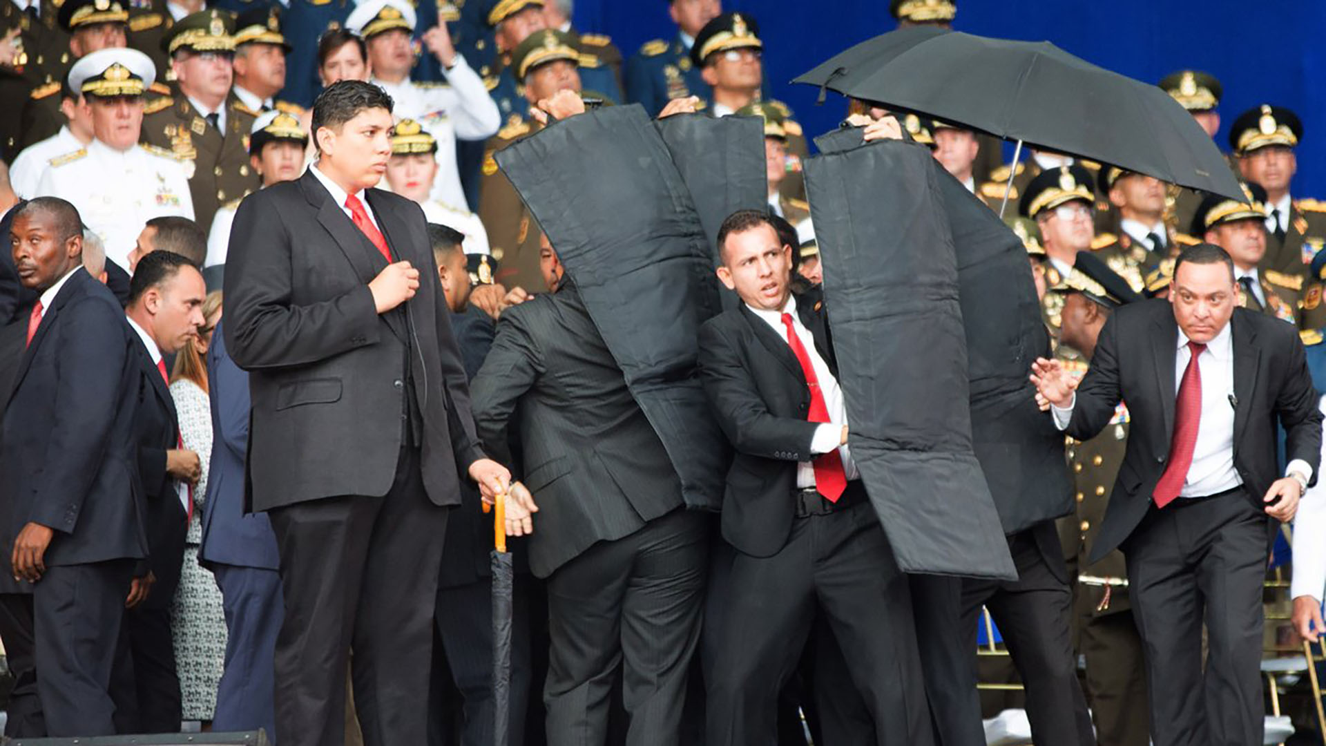La seguridad presidencial que evacuó a Nicolás Maduro