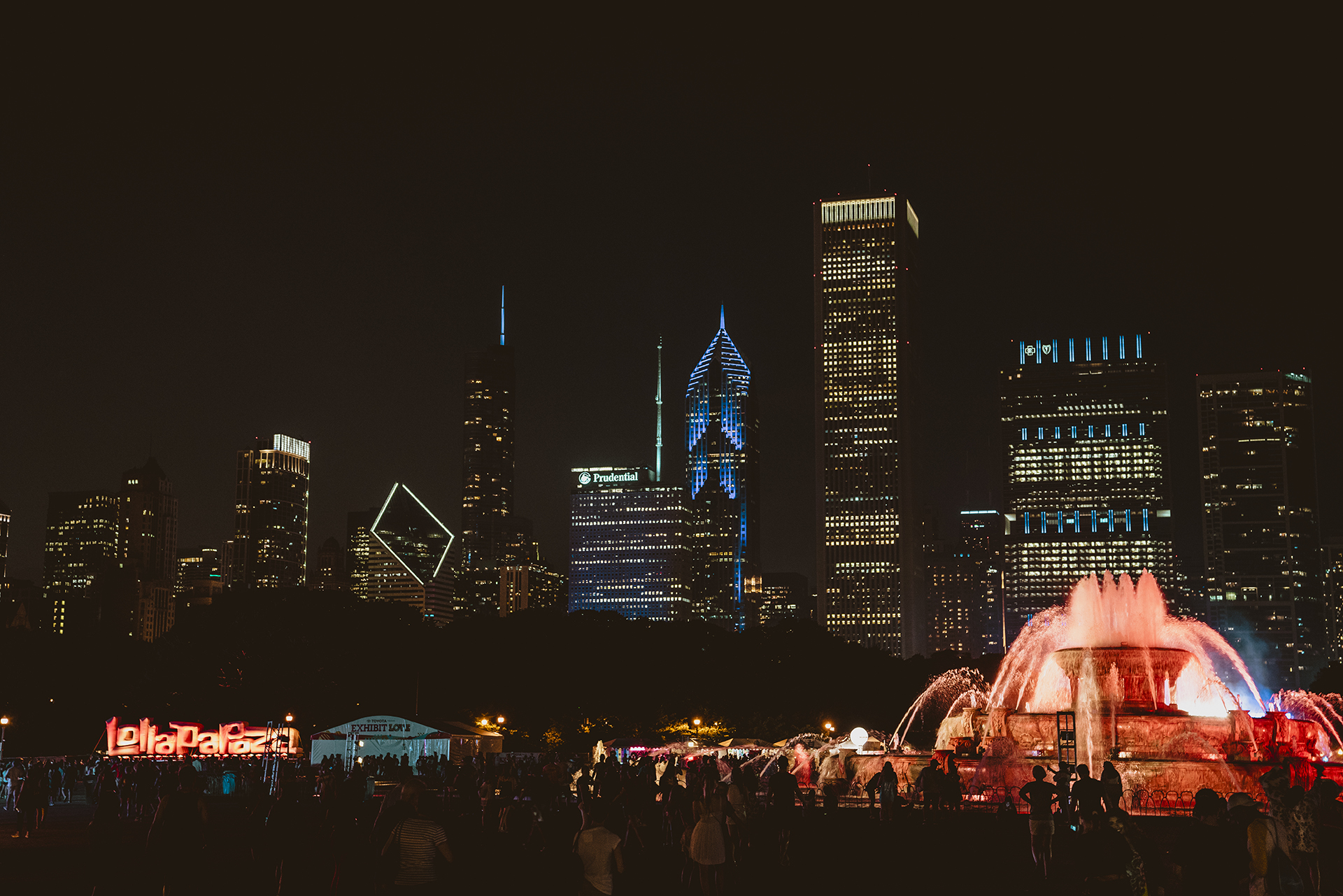 La espectacular vista de Chicago por la noche.
