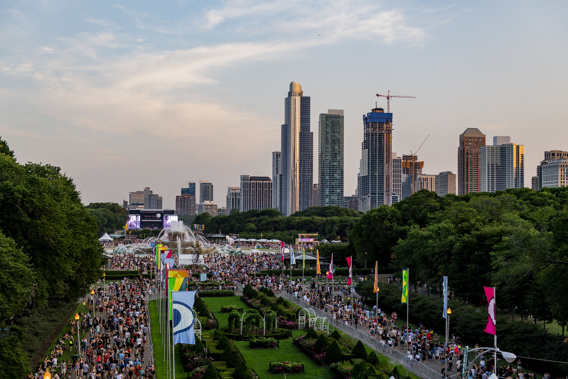 Vista aérea del Grant Park.