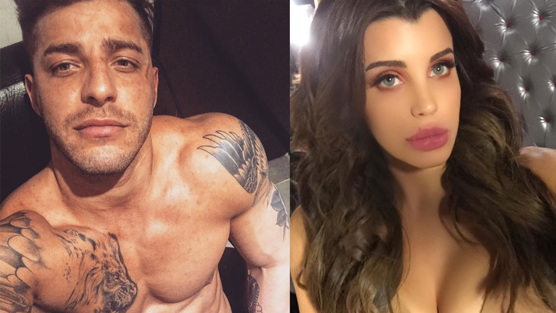 Lhoan con el rostro golpeado y a su lado Charlotte Caniggia. (Foto: Instagram)