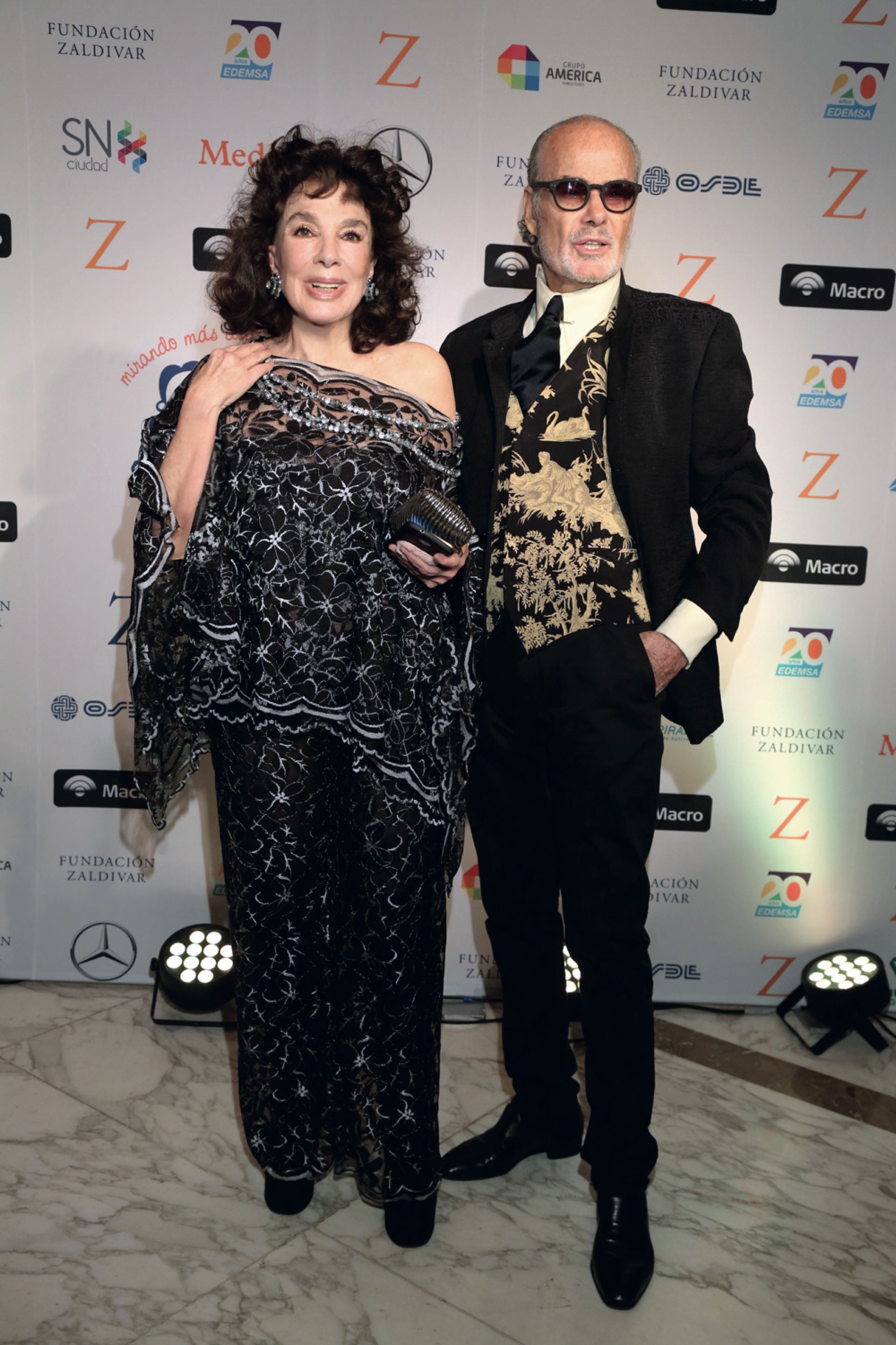 Graciela Borges con su amigo Gino Bogani.