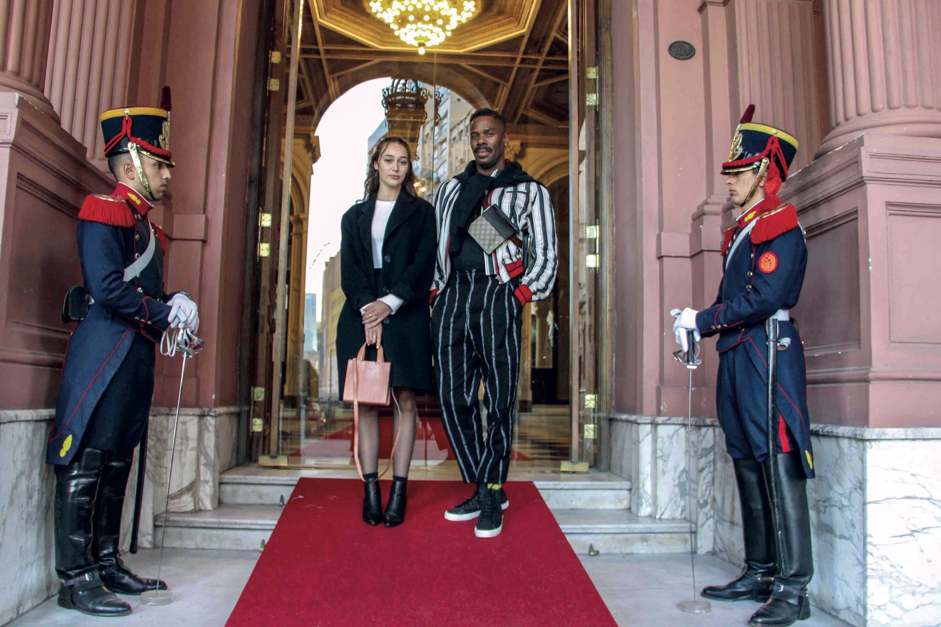 Alycia Debman-Carey y Colman Domingo fueron a la casa Rosada