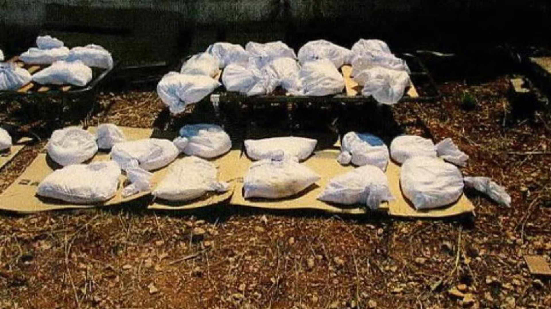 Las bolsas con material explosivo hallado en Alcanar