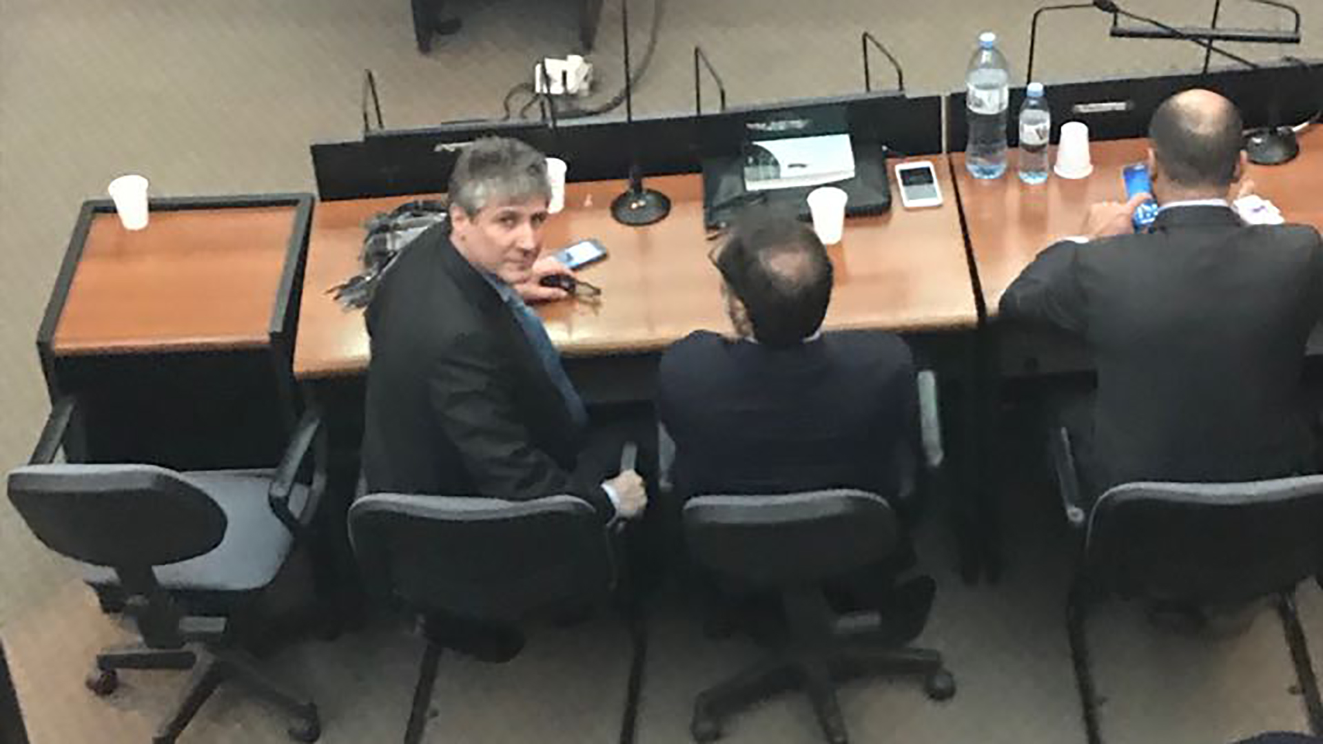 Boudou minutos antes de la lectura del fallo