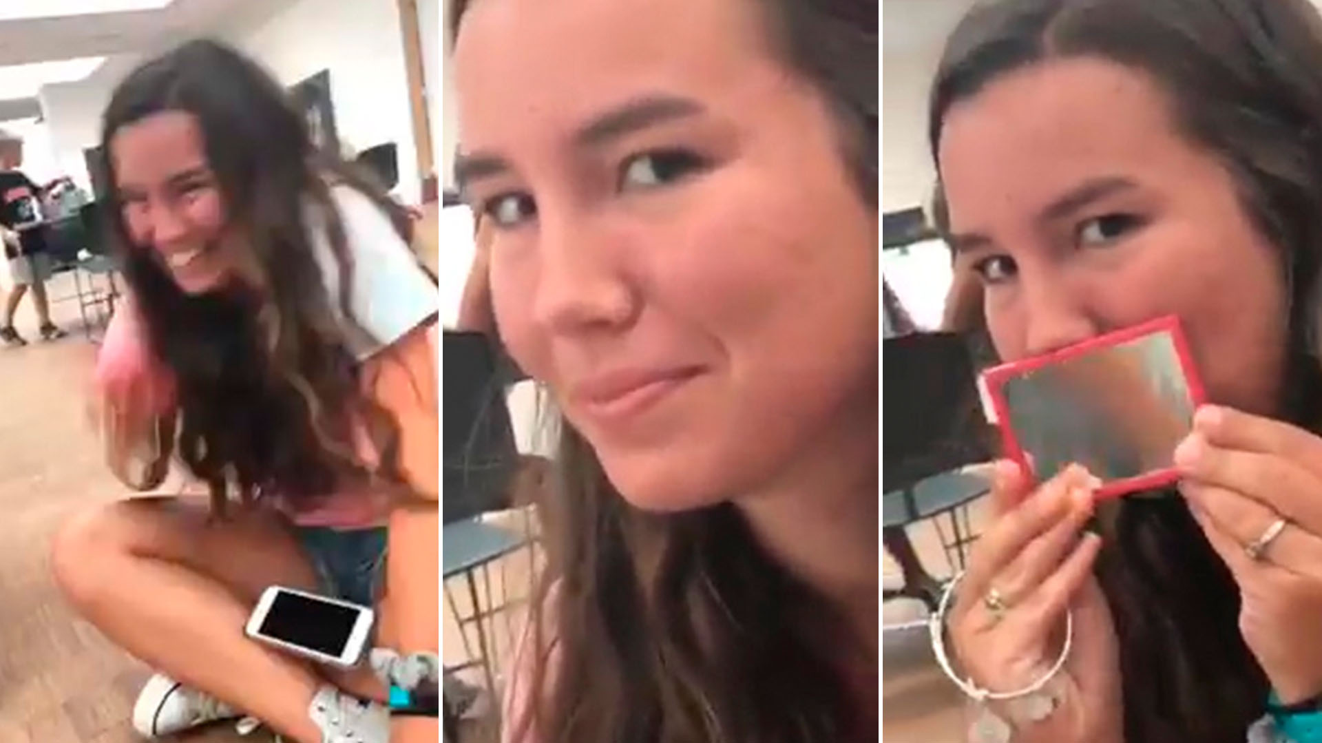 Mollie Tibbetts en un video que grabó un día antes de desaparecer y ser asesinada