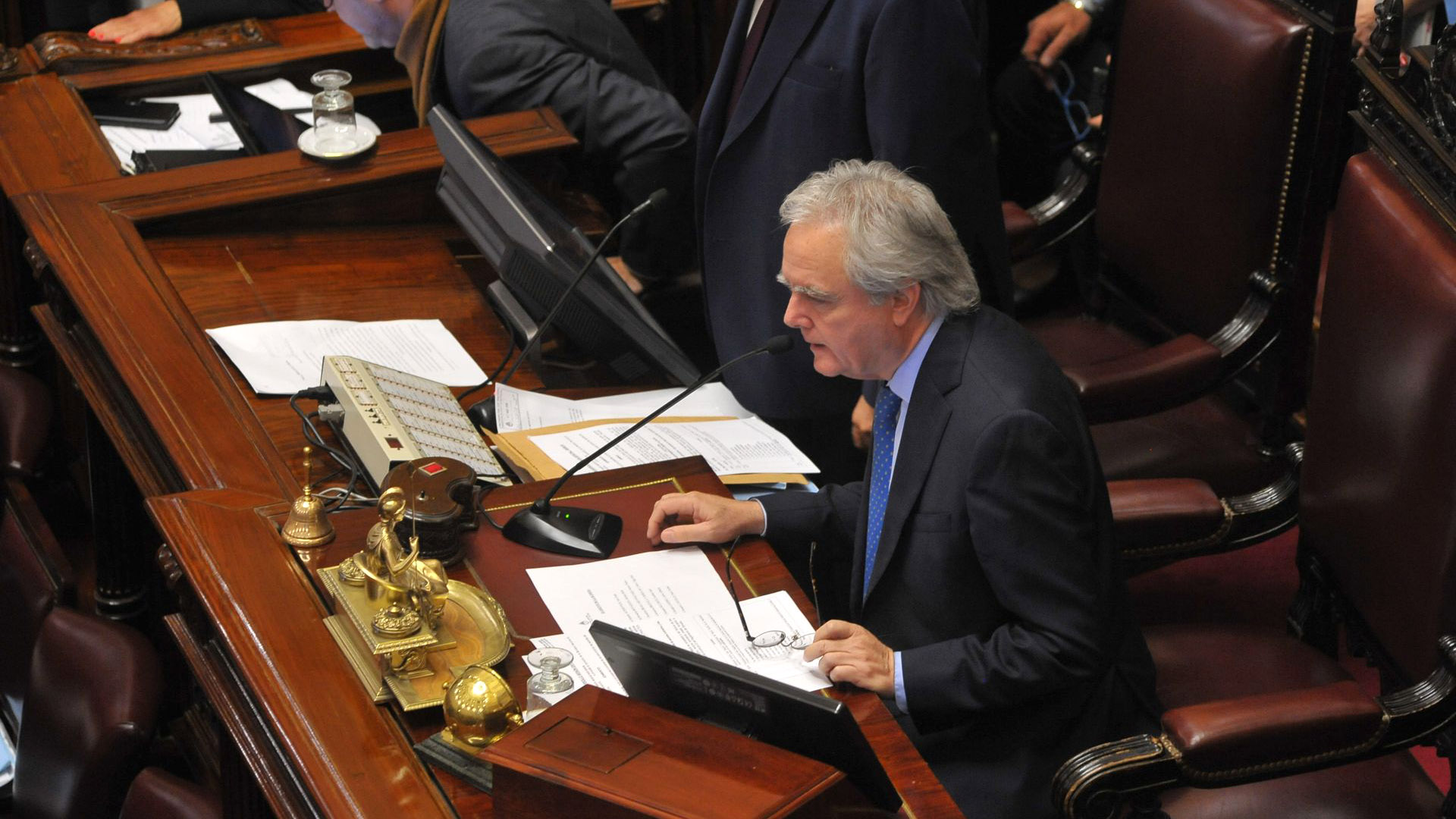 El presidente provisional del Senado, Federico Pinedo