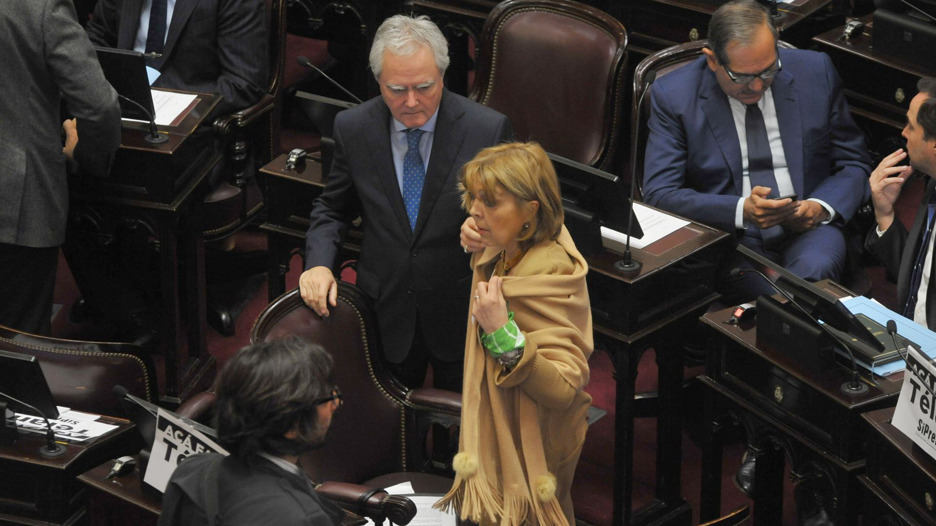 El senador Federico Pinedo y la senadora Norma Durango