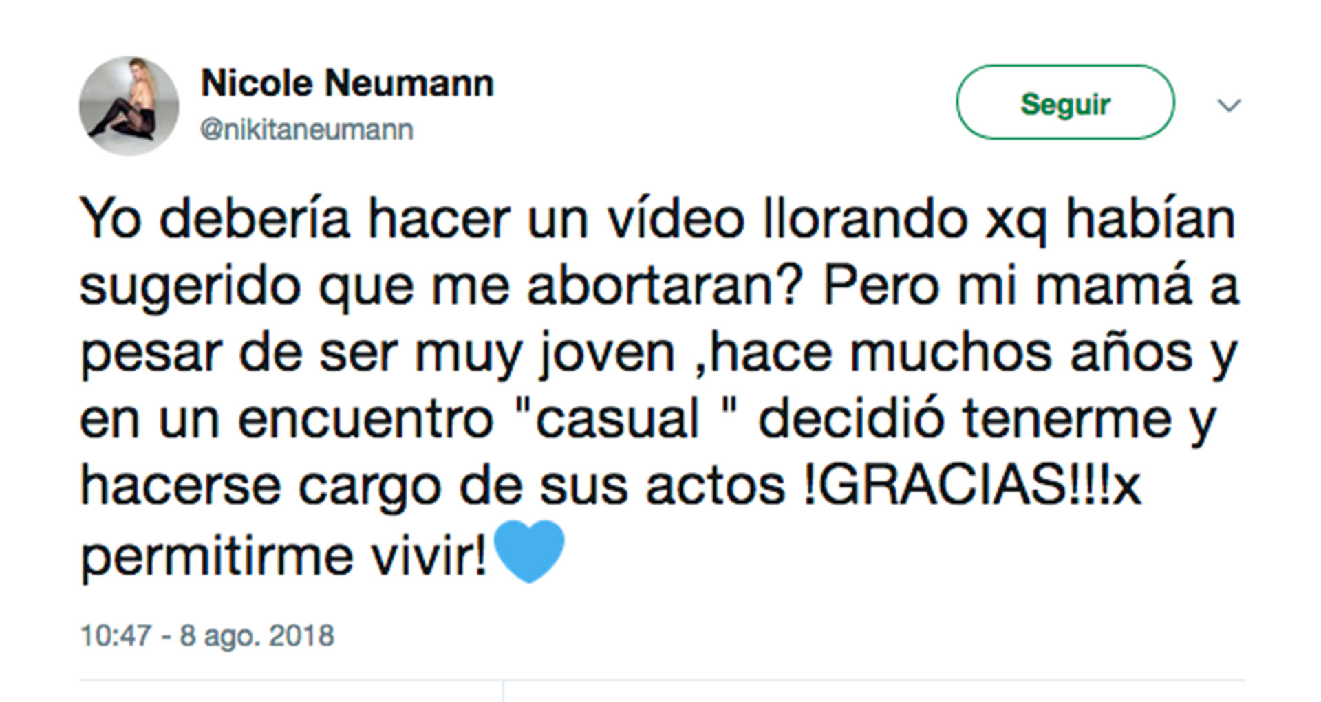 La confesión de Nicole.